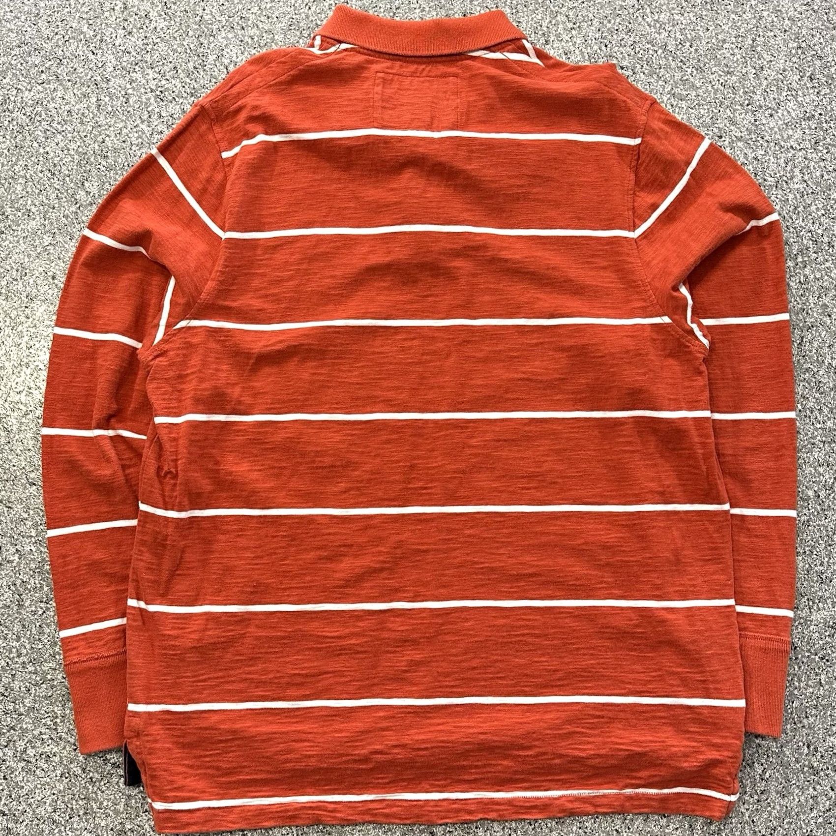 American Eagle Outfitters VINTAGE American Eagle Shirt Mens 2XL Orange Striped Polo Long Sleeve Shirt Size US XXL / EU 58 / 5 - 7 Thumbnail