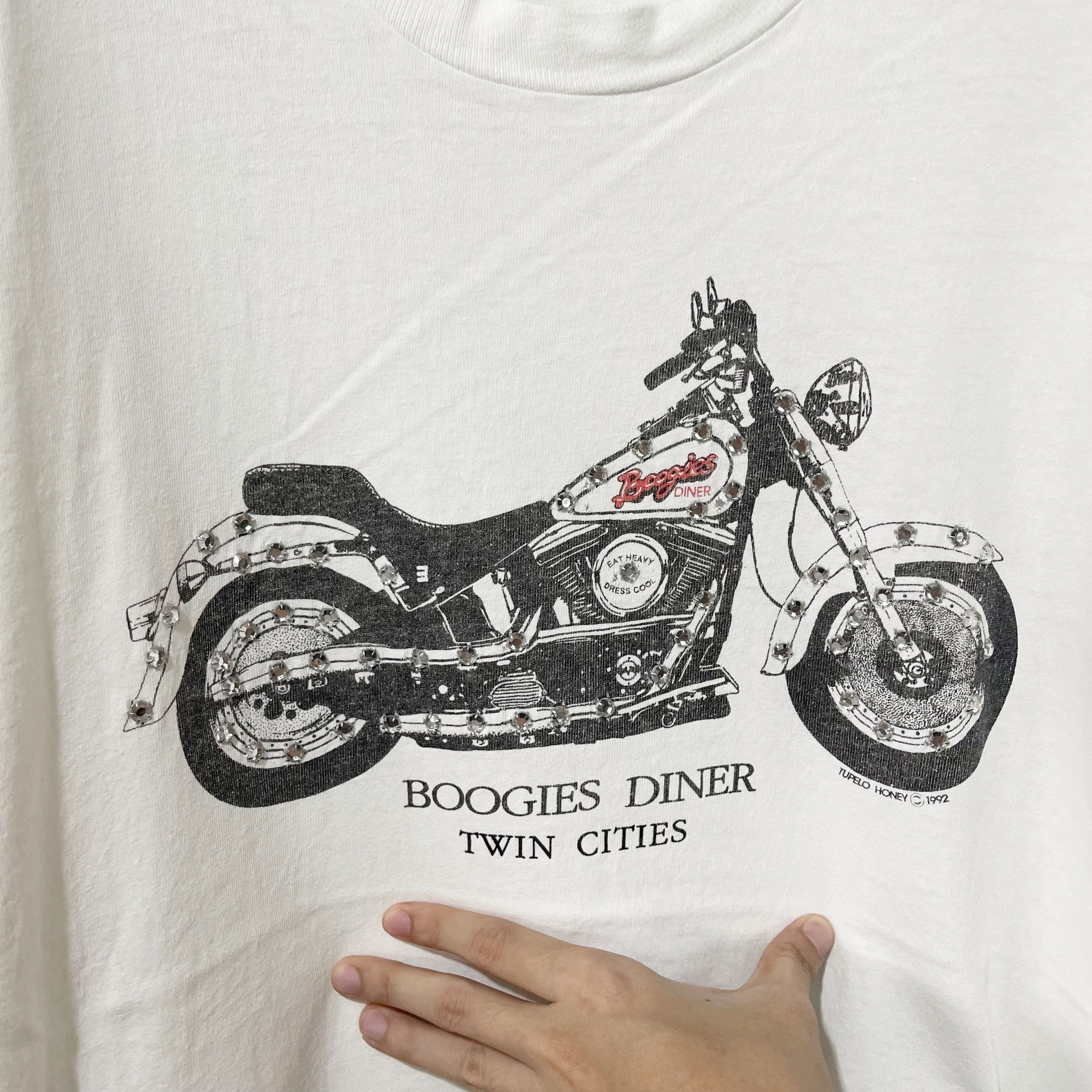 Vintage Vintage 90s Boogies Diner T-Shirt Size US XL / EU 56 / 4 - 2 Thumbnail