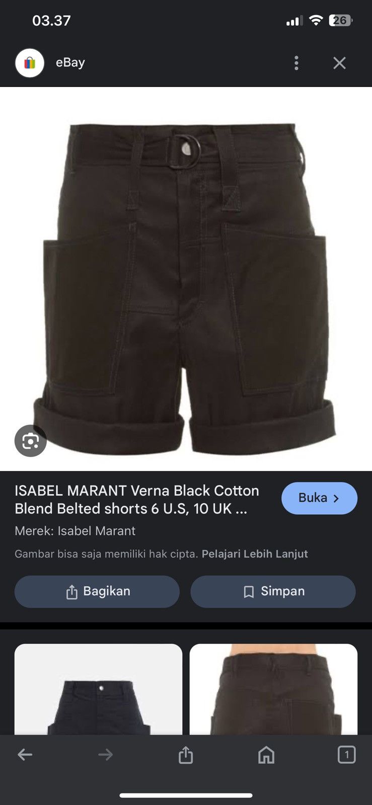 Isabel Marant × Isabel Marant Etoile ISABEL MARANT VERNA LINEN SHORTS Size 31" - 2 Thumbnail