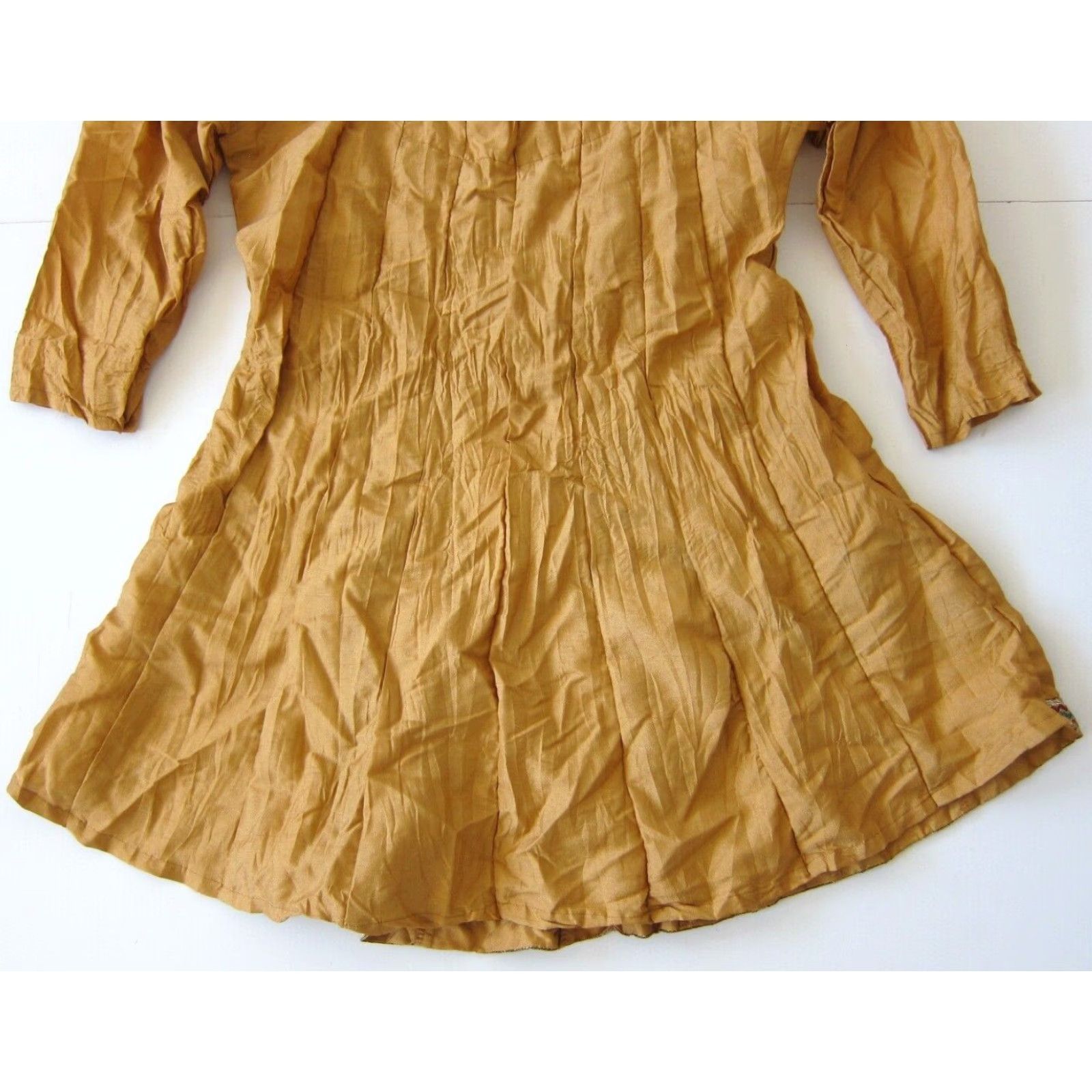 Vintage VINTAGE Oky Coky Brown 3/4 Sleeve Scoop Neck Beaded Floral Peasant Blouse Large Size L / US 10 / IT 46 - 6 Thumbnail