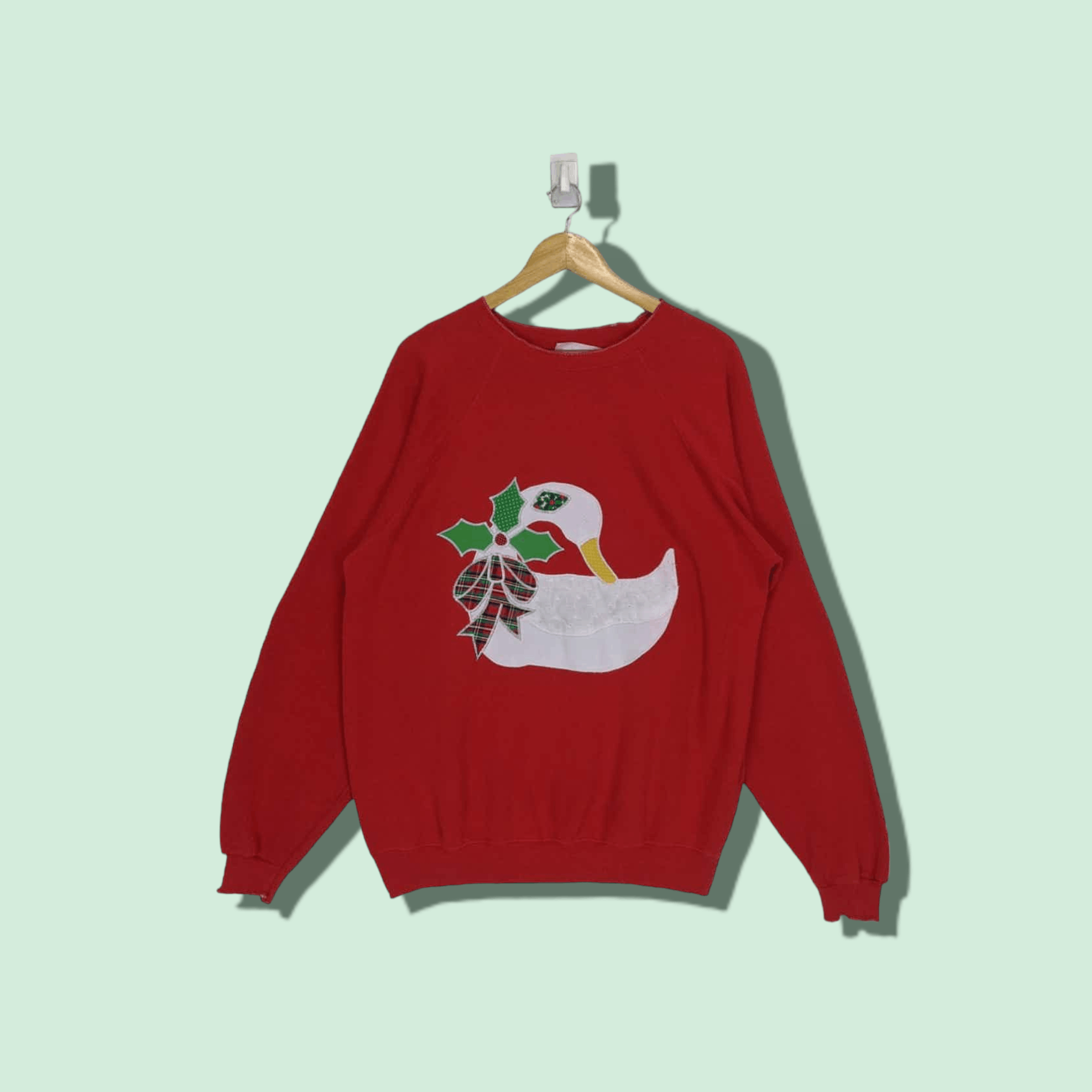 Hanes Vintage 80's HANES Duck Embroidery Custom Jumper Sweatshirt Size US XL / EU 56 / 4 - 1 Thumbnail
