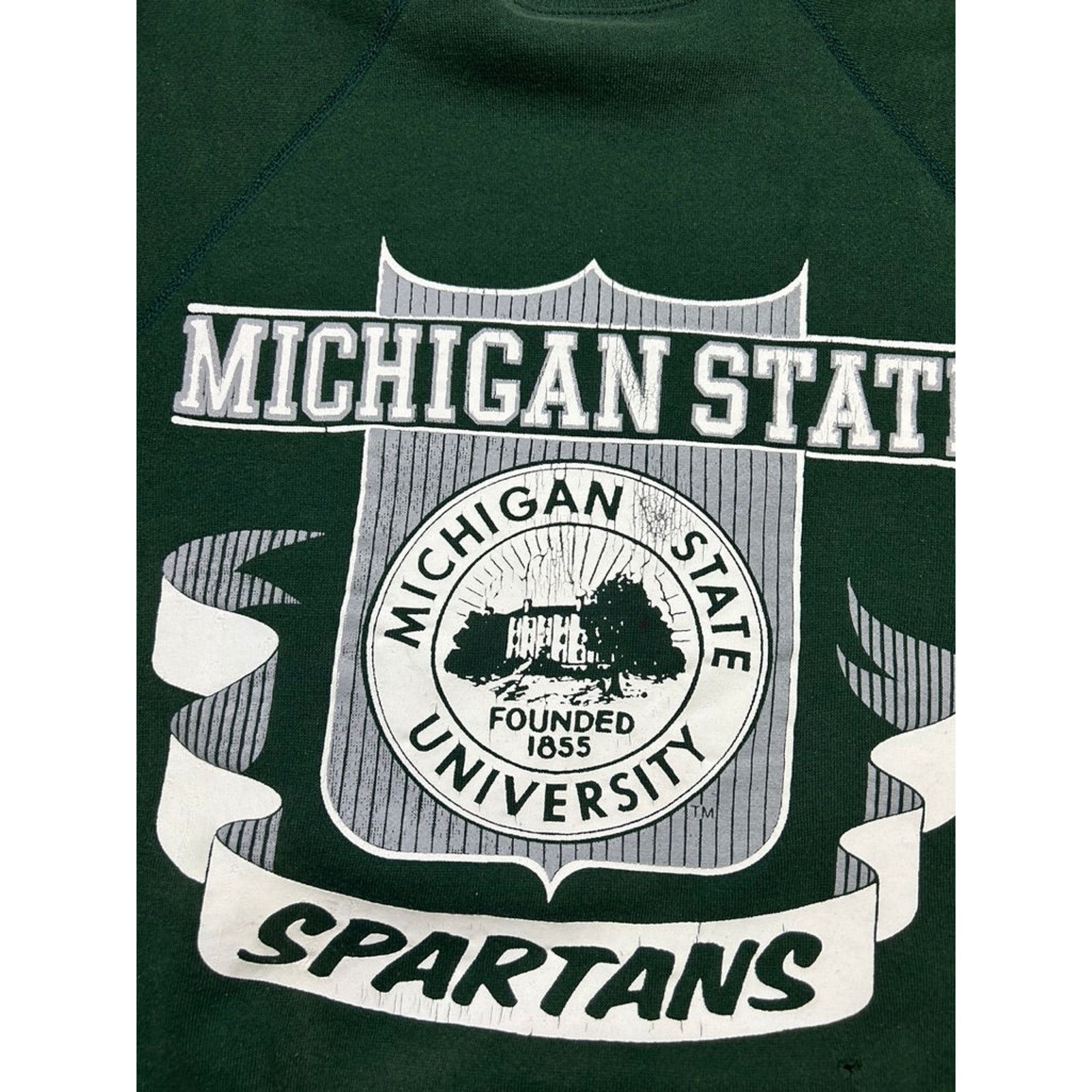 NCAA Vintage 60s/70s Michigan State Crest Sweatshirt L Size US L / EU 52-54 / 3 - 4 Thumbnail
