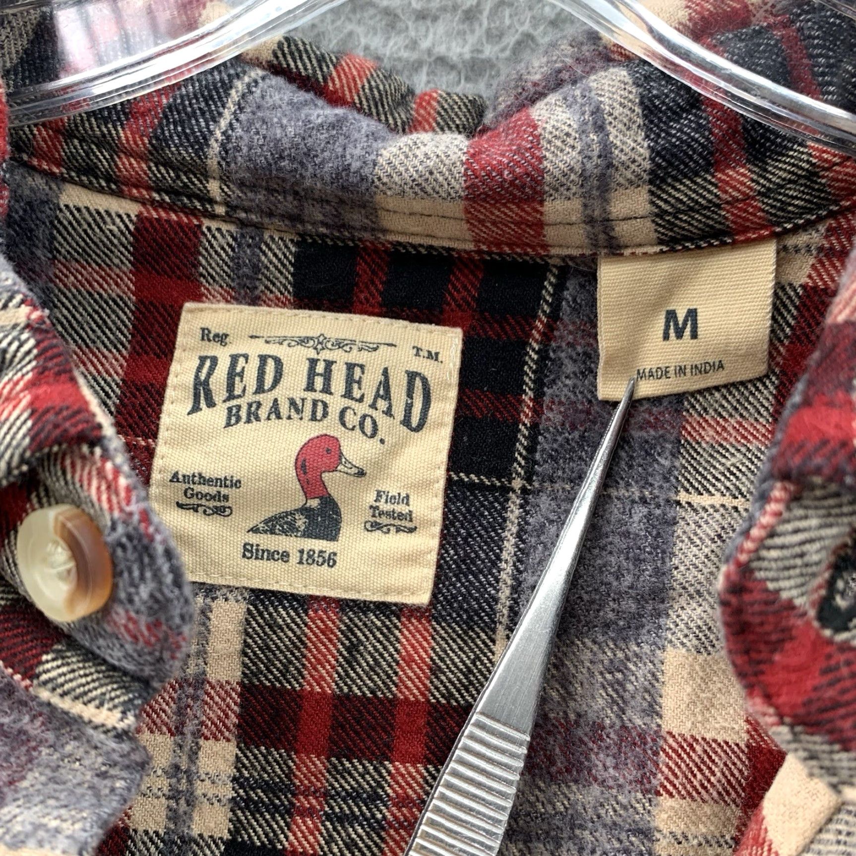 Vintage Red Head Flannel Shirt Men Medium Red Plaid Relax Logger Gorpcore Cabin Heritage Size US M / EU 48-50 / 2 - 3 Thumbnail