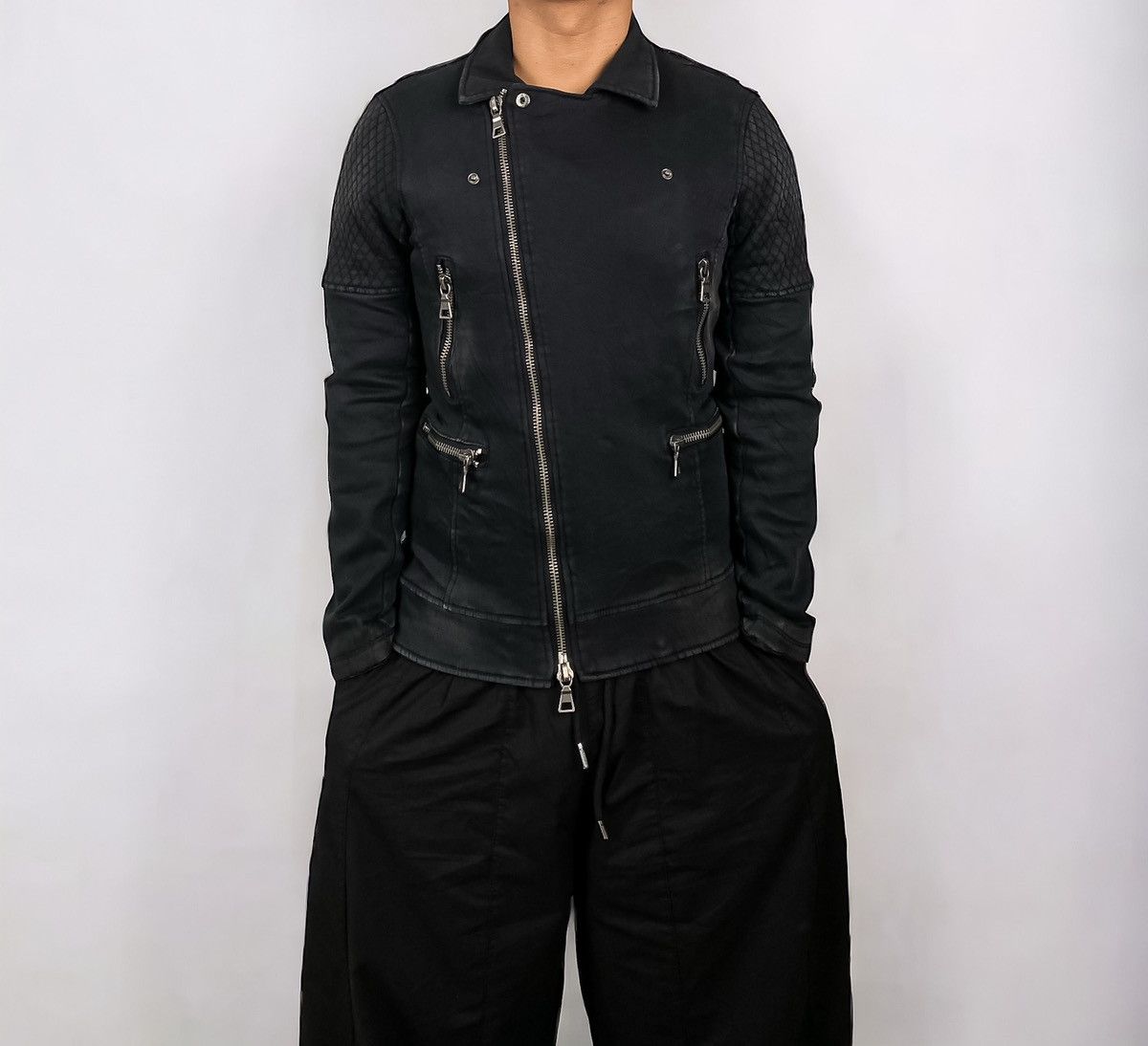 In The Attic × Le Grande Bleu (L.G.B.) In The Attic Stretchy Cotton Ramones Biker Jacket Size US M / EU 48-50 / 2 - 2 Thumbnail