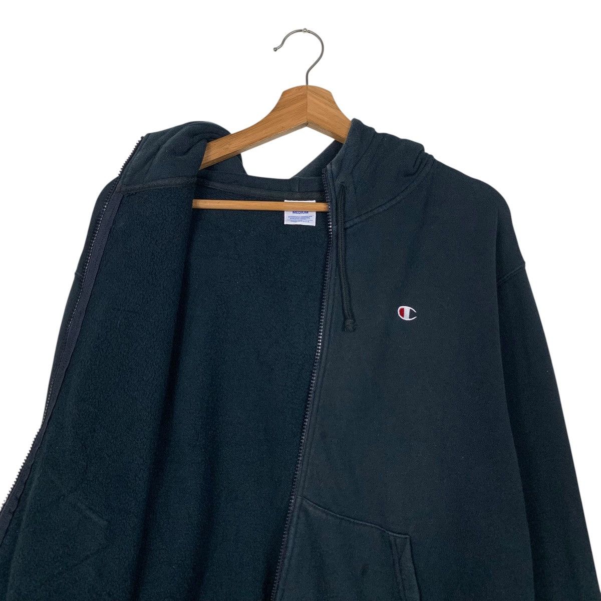 Champion CHAMPION Navy Blue Zipper Hoodie Sweatshirt #3615-C165 Size US M / EU 48-50 / 2 - 9 Thumbnail