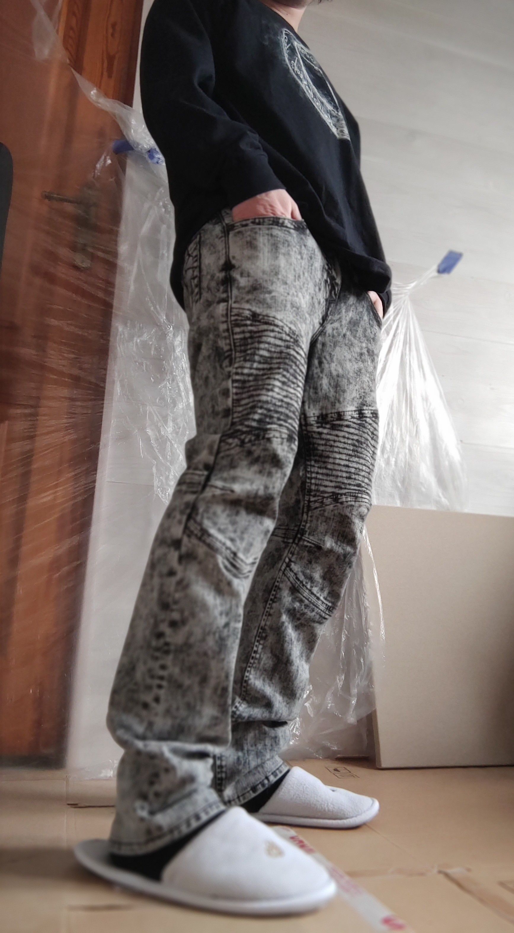 True Religion Rare 'Slim Moto' Pants True Religion Denim Goth alt Rage Neo Size US 32 / EU 48 - 7 Thumbnail