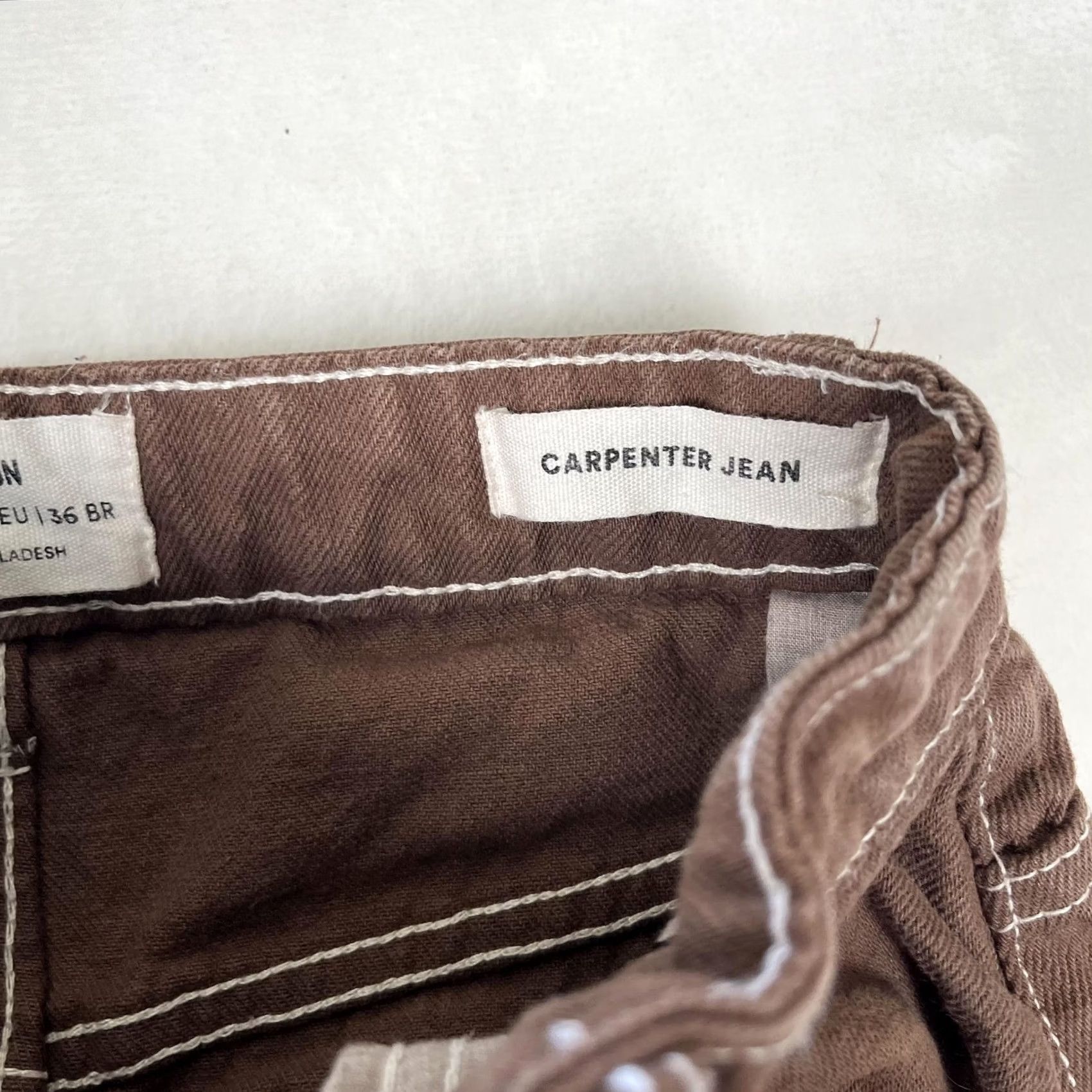 Cotton On Cotton On Carpenter Jeans Womens 2 Brown Relaxed Straight Workwear Denim Jeans Size 26" / US 2 / IT 38 - 5 Thumbnail