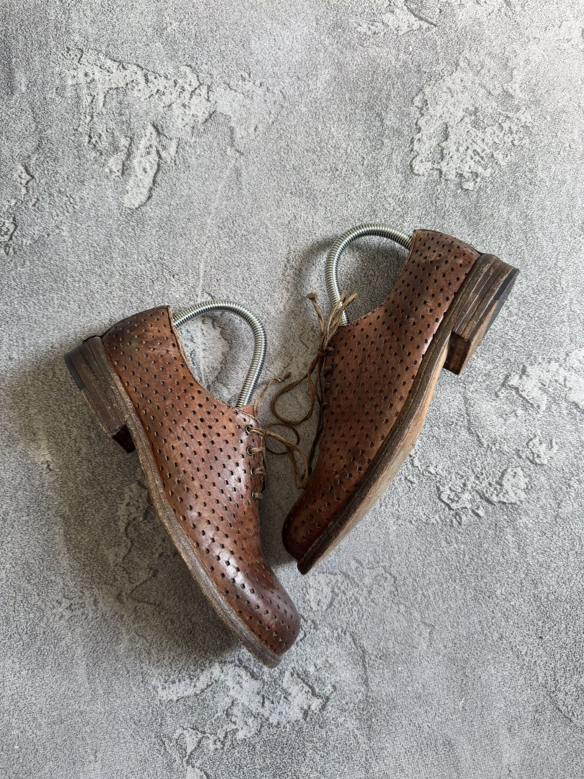 Shoto Shoto 37size leather handcrafted low top shoes boots retro Size US 7 / IT 37 - 2 Thumbnail