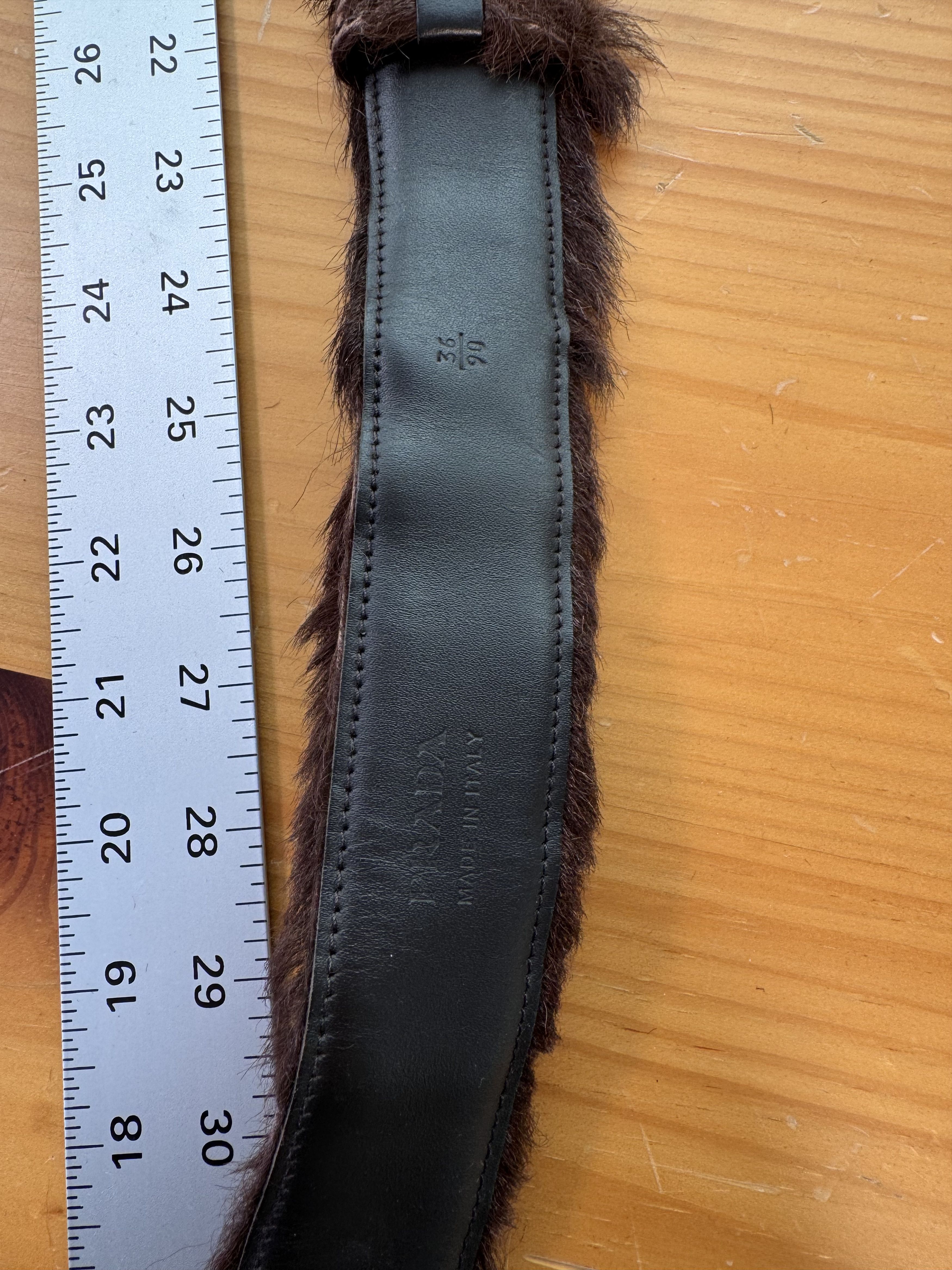 Prada Prada FW 17 Runway Fur Belt Size 32 - 18 Thumbnail
