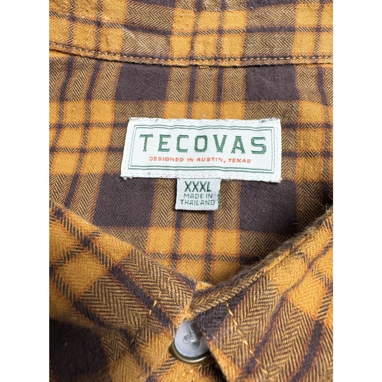 Tecovas Tecovas Pearl Snap Flannel Shirt Men 3XL Western Plaid Cowboy Long Sleeve Shirt Size US XXL / EU 58 / 5 - 2 Thumbnail