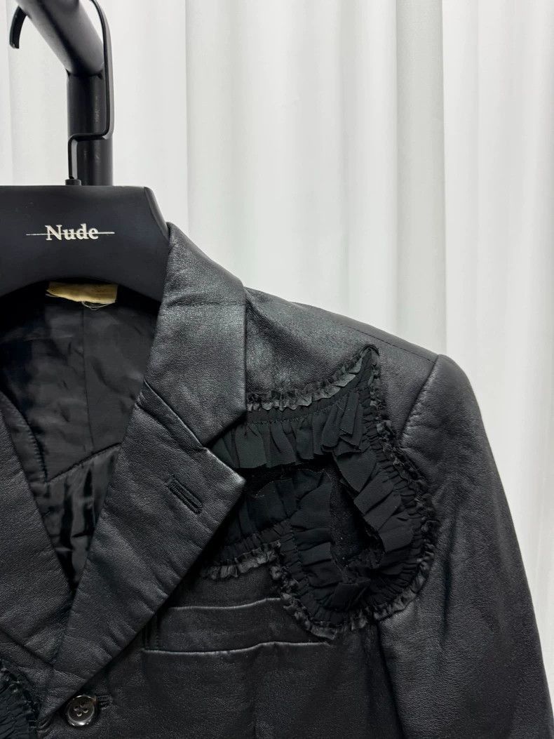 Undercover Comme des Garcons Heart Patch Leather Blazer-2505 Size US XS / EU 42 / 0 - 3 Thumbnail