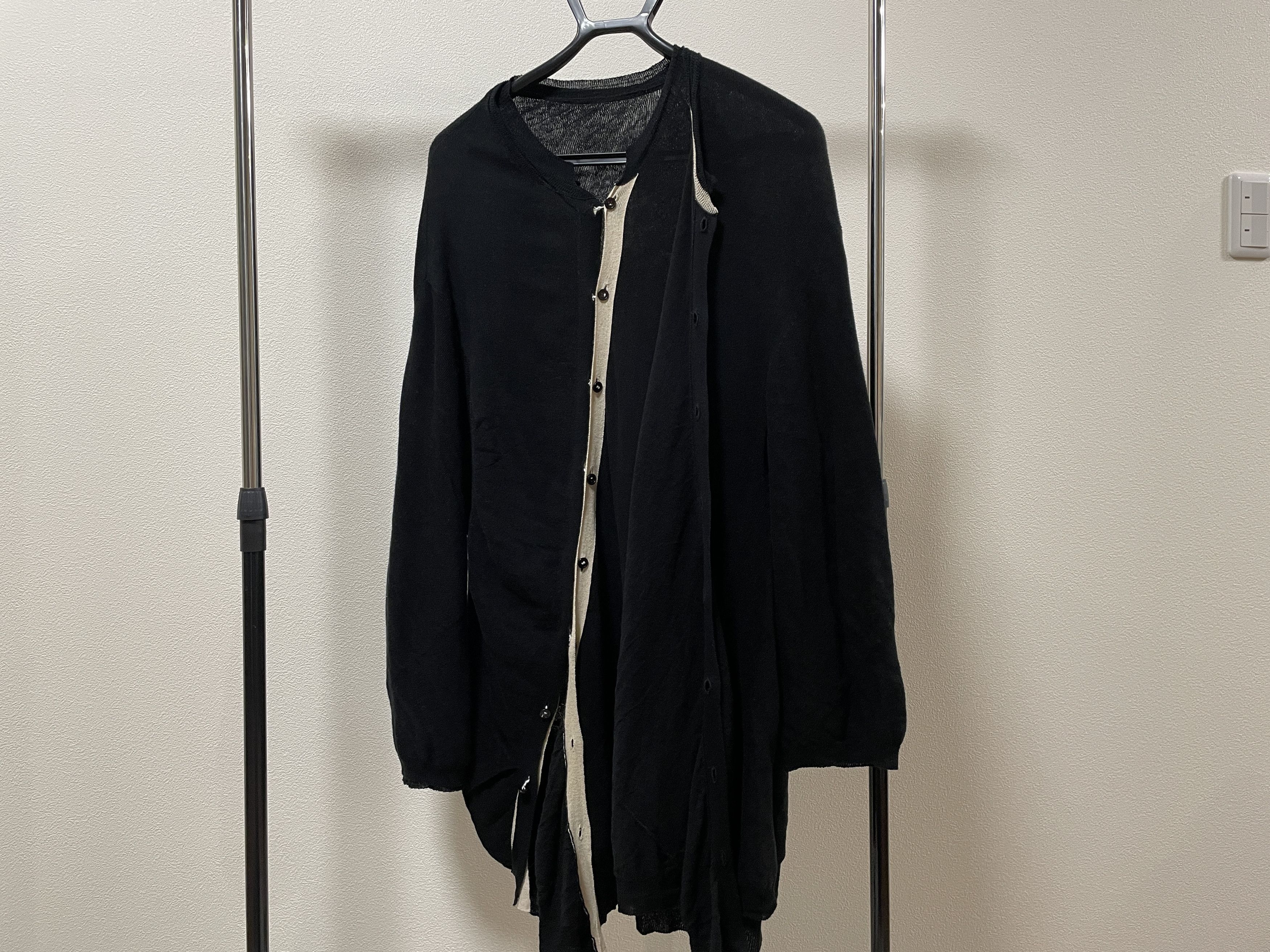 Yohji Yamamoto Yohji Yamamoto POUR HOMME Layered Knit Cardigan (3-Way) Size US M / EU 48-50 / 2 - 4 Thumbnail