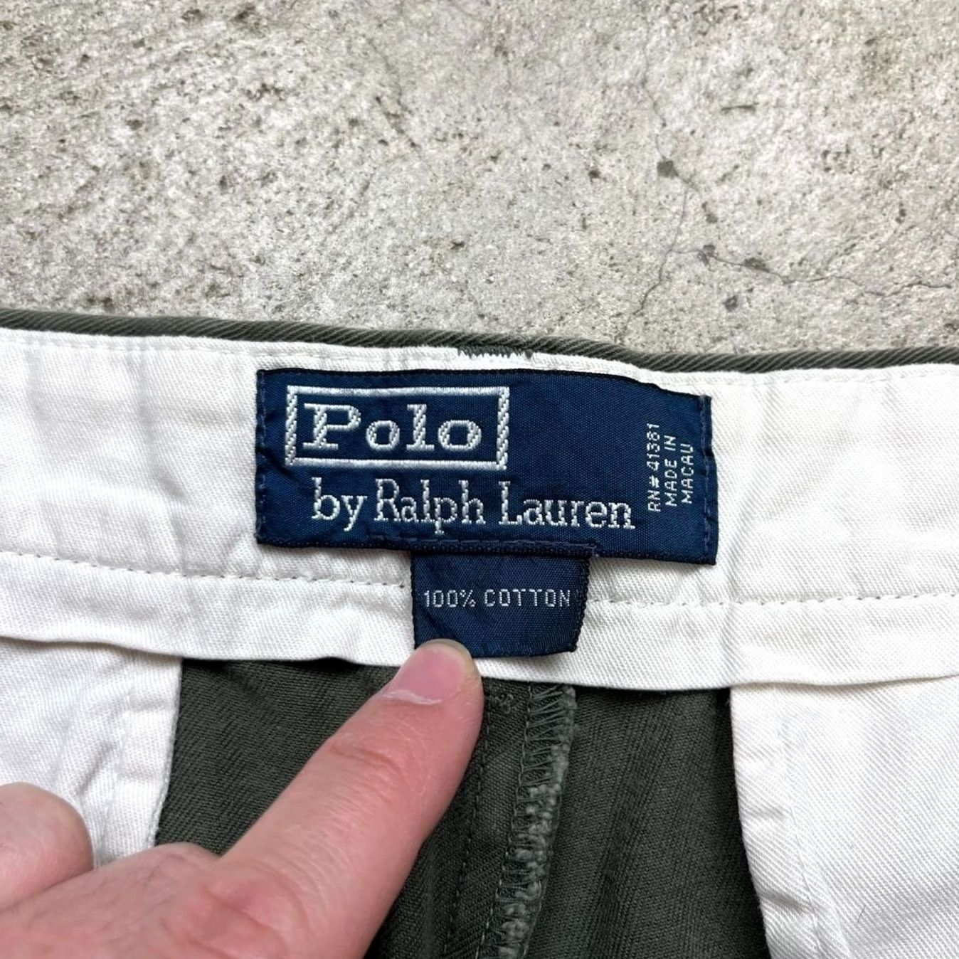 Polo Ralph Lauren VINTAGE Polo Ralph Lauren Chinos Green trousers 34x30 flat front Size US S / EU 44-46 / 1 - 2 Thumbnail