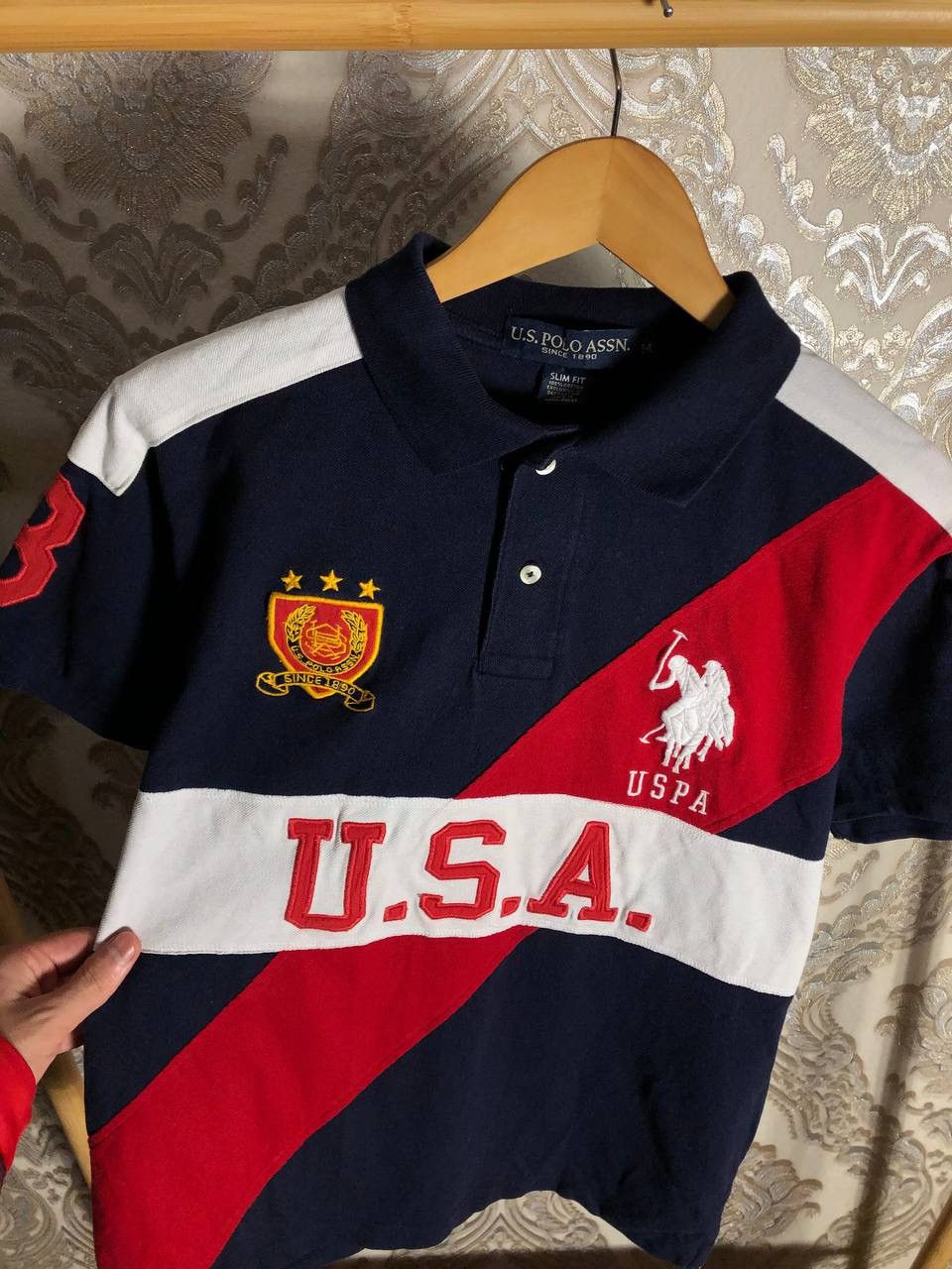 Polo Ralph Lauren VINTAGE U.S POLO ASSN USA FLAG DESIGNER CASUAL RETRO Y2K 90s Size US M / EU 48-50 / 2 - 2 Thumbnail