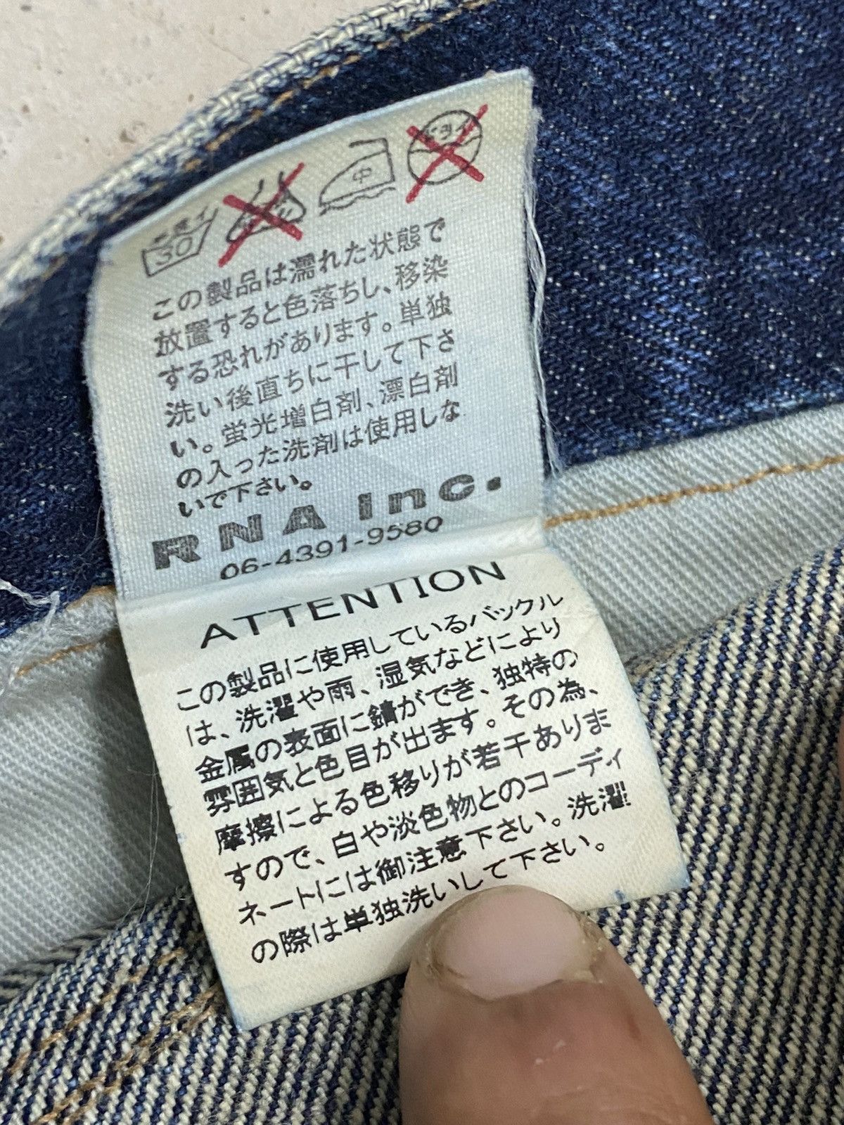 If Six Was Nine Rna Slang Inc Japan Selvedge Dirty Mud Washed Wax Pocket Size US 31 - 16 Thumbnail