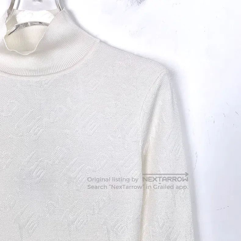 Fendi Fendi White Logo Letter Embossed Full Print Cotton Long Sl Size XXS / US 00 / IT 34 - 3 Thumbnail