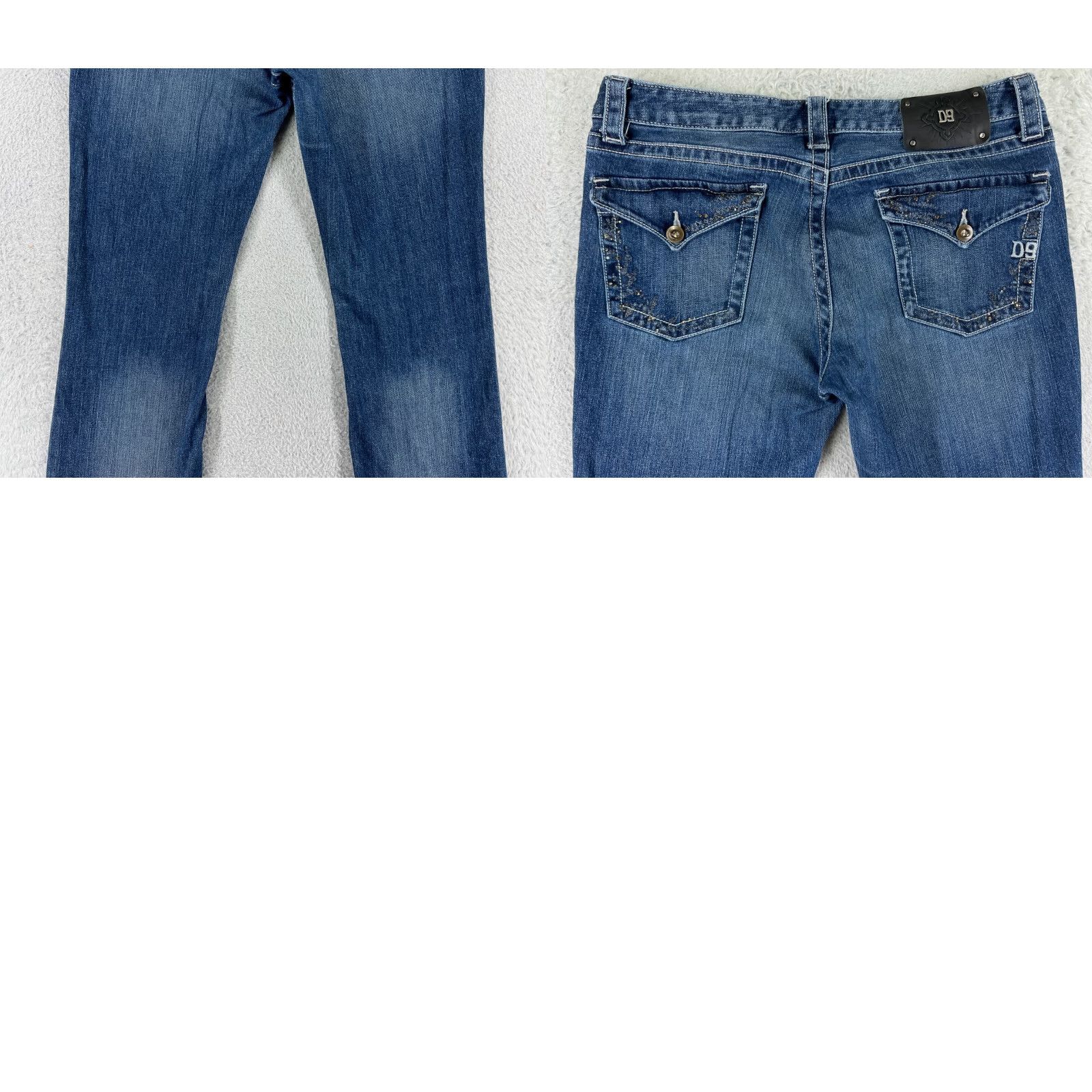 Silver Jeans Co. Diane Gilman Pants Womens 31 Blue Denim Jeans DG Slick Bling Embellished Cotton Size 24" / US 00 / IT 34 - 10 Thumbnail