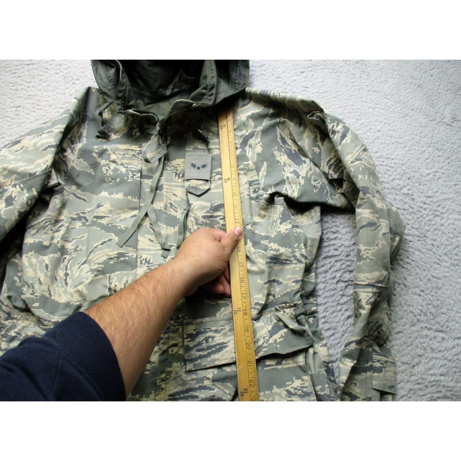Vintage USAF APECS Parka Jacket Mens Small Short Digital Tiger Stripe Camo Hooded Valley Size US 29 - 3 Thumbnail