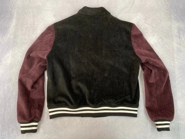 Amiri Amiri Bones Varsity Jacket Black Burgundy Corduroy Size US M / EU 48-50 / 2 - 2 Thumbnail
