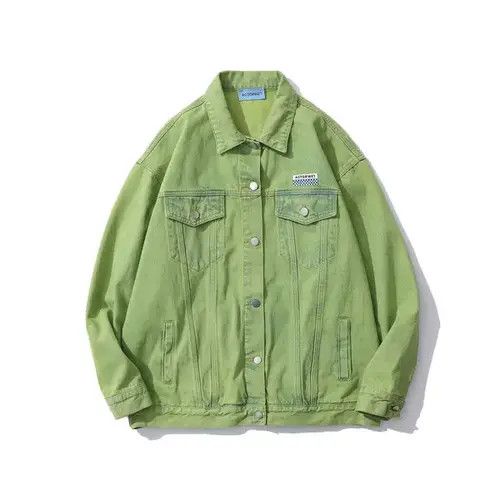 Designer × Japanese Brand × Jean Green Jeans Jacket Cardigan Size US XL / EU 56 / 4 - 1 Thumbnail