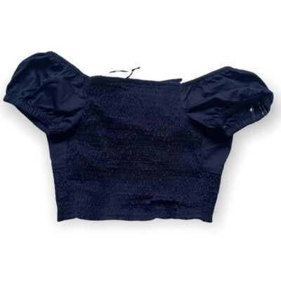 Other Unique Vintage Cute Sailor Off-shoulder Crop Top Dark Navy B Size S / US 4 / IT 40 - 3 Thumbnail