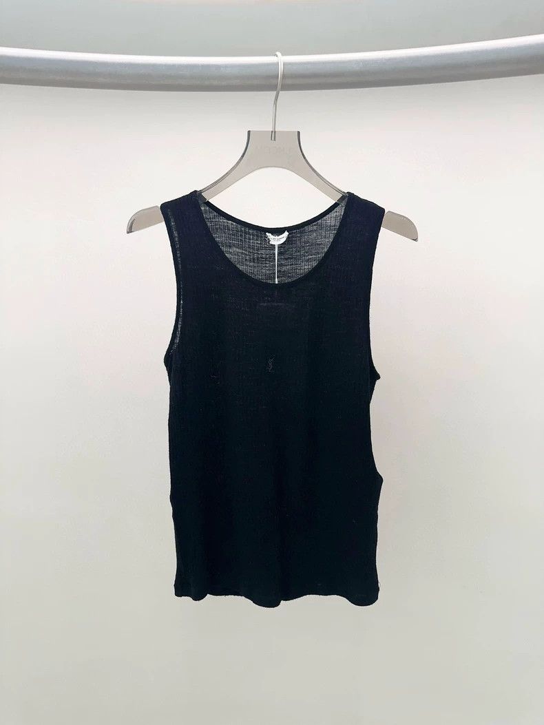 Saint Laurent Paris Saint Laurent Paris Black wool vest Size US L / EU 52-54 / 3 - 1 Thumbnail