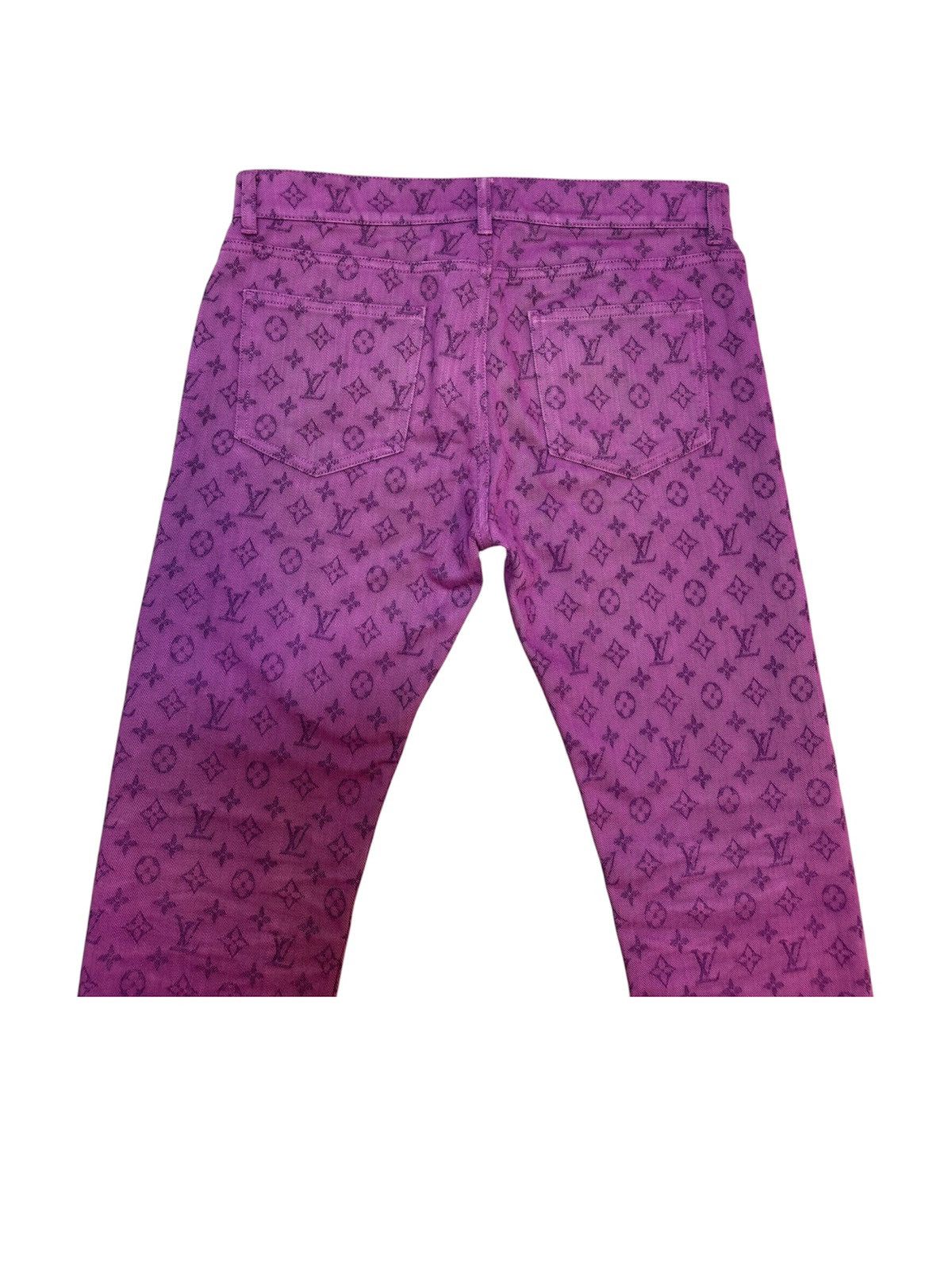 Louis Vuitton Louis Vuitton Purple Monogram Slim Jeans Virgil Abloh sz 30 Size US 30 / EU 46 - 6 Thumbnail