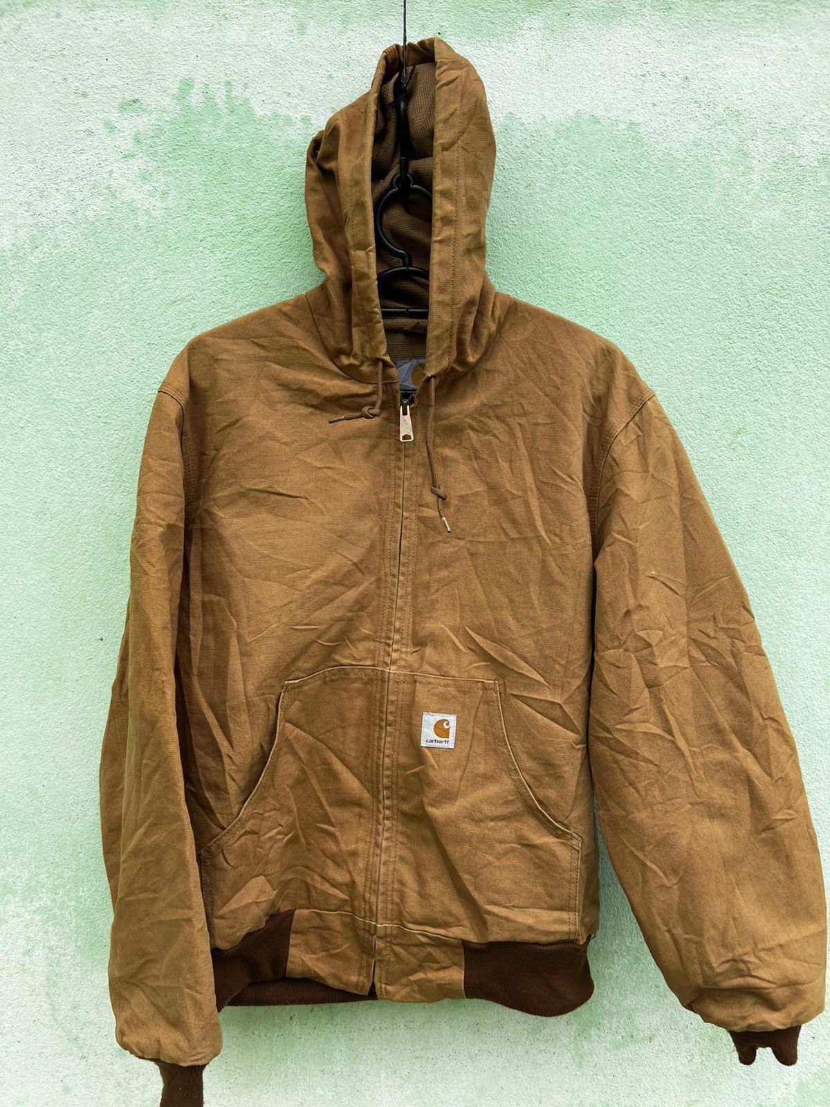Carhartt VTG Carhartt J131 BRNThermal Lined Hoodie Jacket Made In USA Size US L / EU 52-54 / 3 - 15 Thumbnail