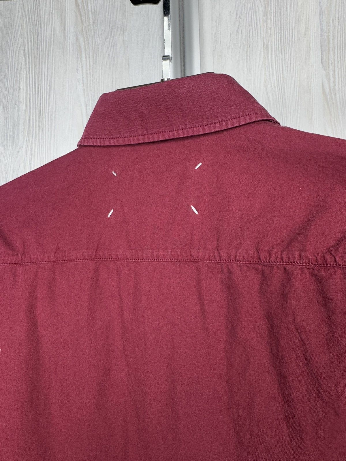 Maison Margiela Men’s Maison Martin Margiela Burgundy Long Sleeve Shirt 46 Size US S / EU 44-46 / 1 - 8 Thumbnail
