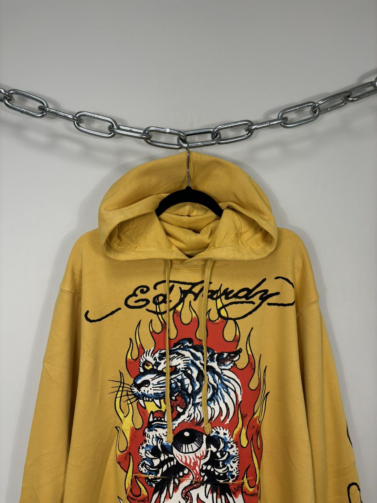 Christian Audigier Ed Hardy Tattoo Tiger Fire Y2K Logo NEW Hype Hoodie Size US XL / EU 56 / 4 - 3 Thumbnail