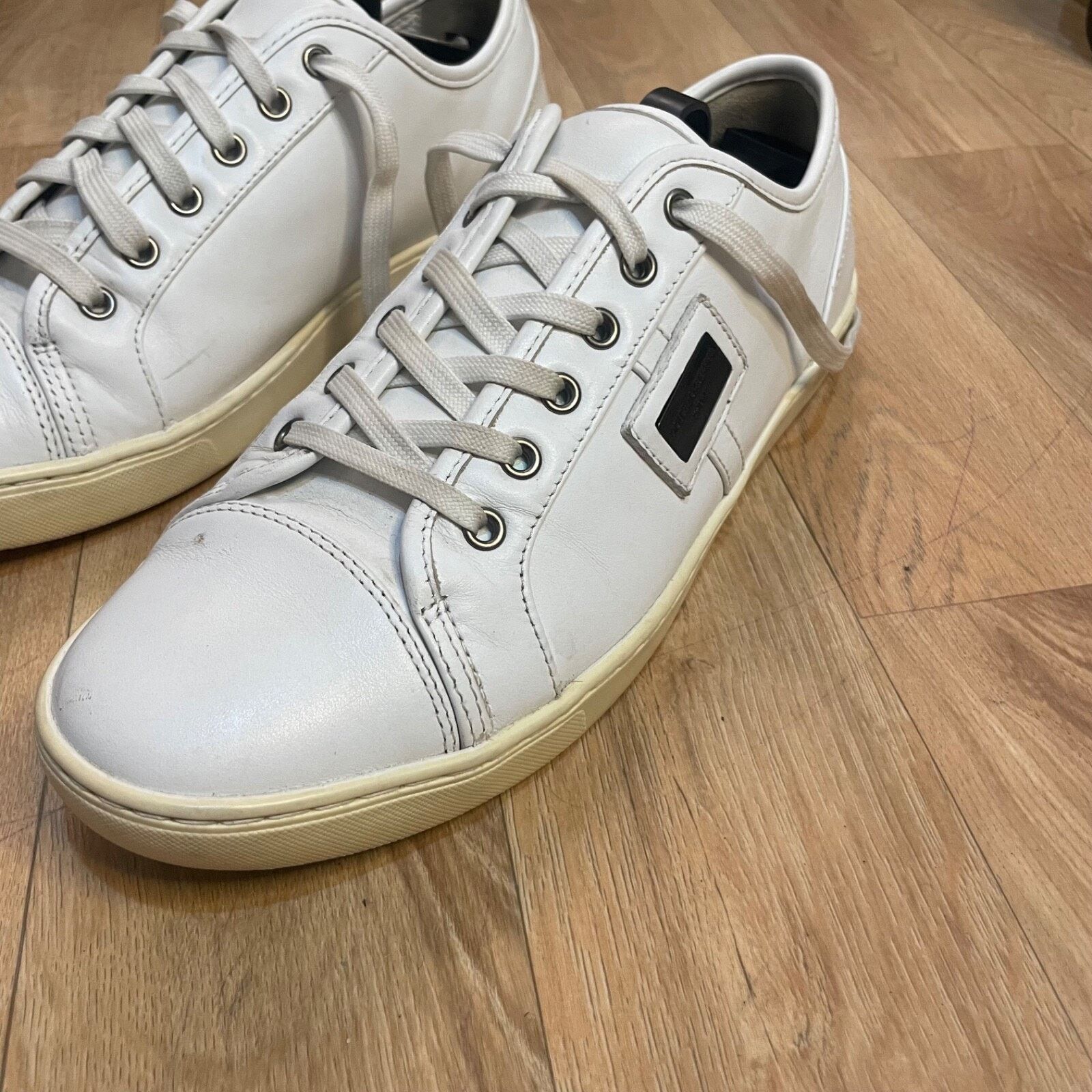 Dolce & Gabbana Dolce & Gabbana sneakers white Leather Low Top shoes italy Size US 10 / EU 43 - 2 Thumbnail