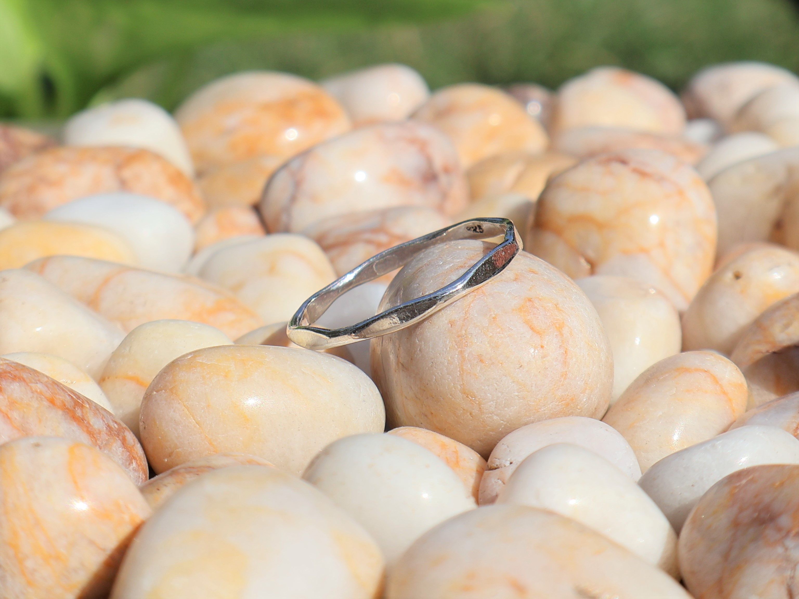 Handmade Silver Band Ring, Sterling Silver Band, Handmade Dainty Ring Size ONE SIZE - 2 Thumbnail