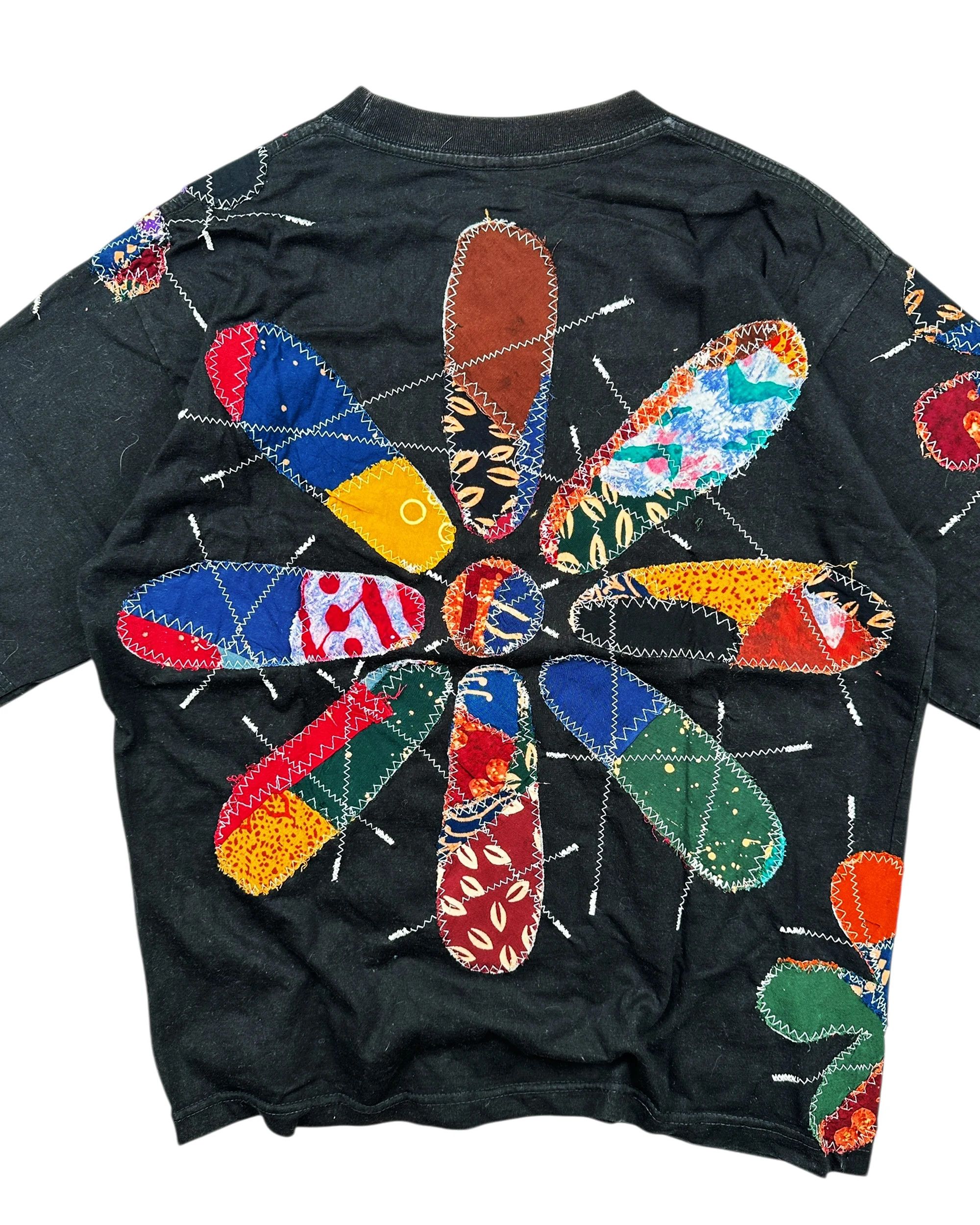 Japanese Brand Re-worked 1 of 1 Peace Bloom Batik Patchworks T-shirt Size M Size US M / EU 48-50 / 2 - 8 Thumbnail