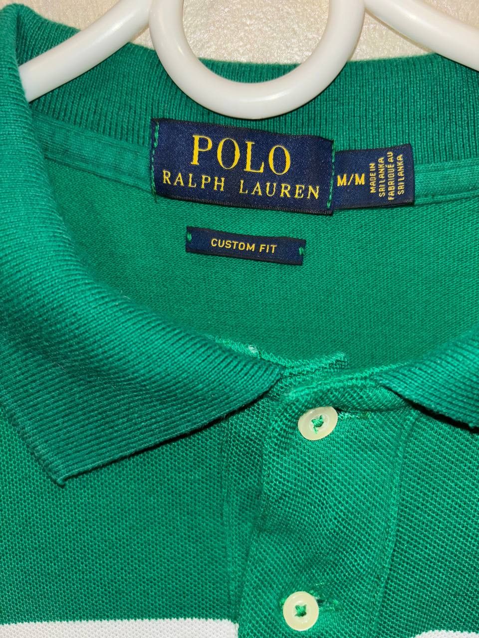 Polo Ralph Lauren Polo Ralph Lauren Green and white men's striped shirt M Size US M / EU 48-50 / 2 - 7 Thumbnail