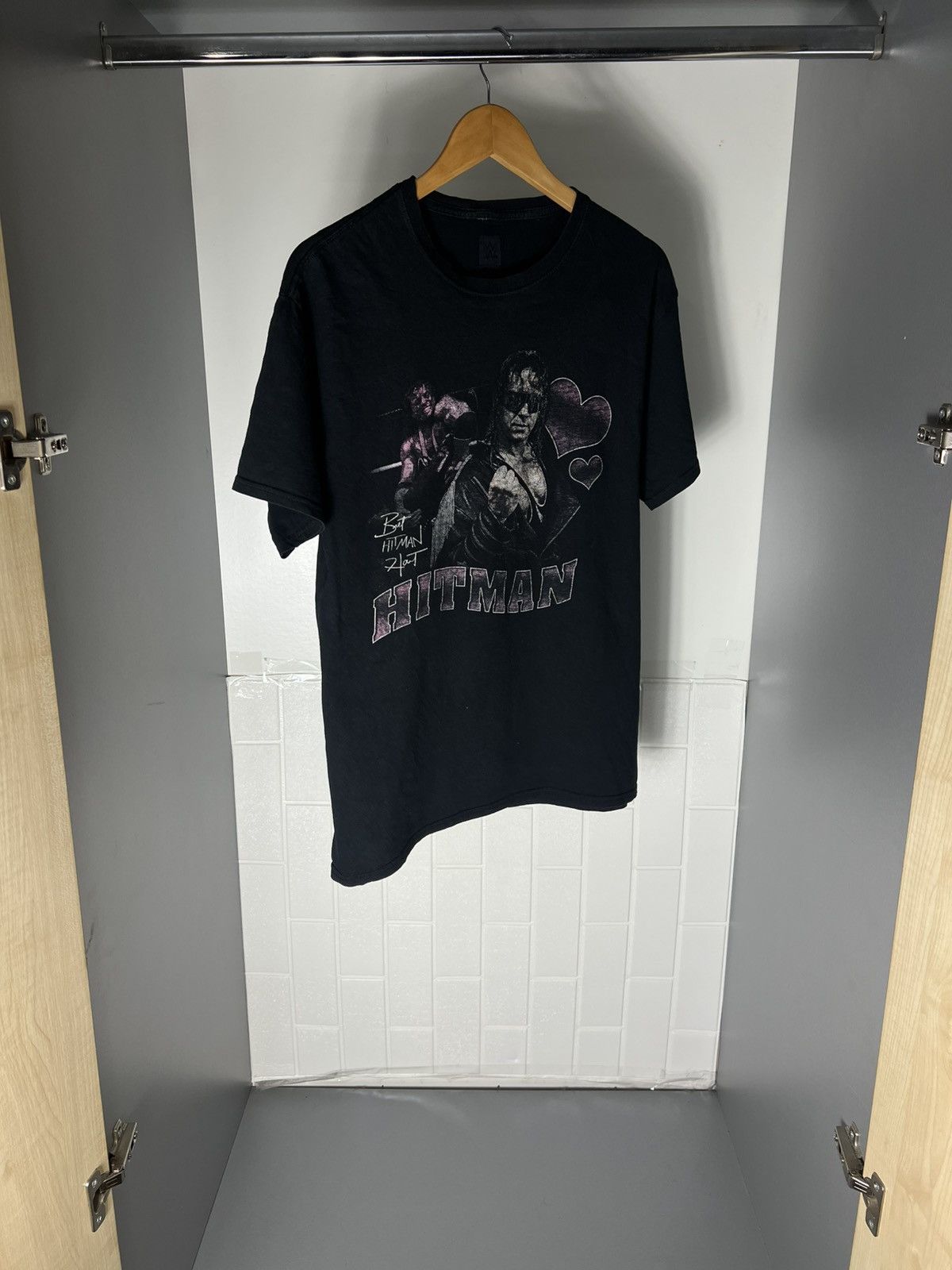 WWE VINTAGE BRET HART HITMAN WRESTLING WWF RETRO T-SHIRT Y2K 90s Size US L / EU 52-54 / 3 - 5 Thumbnail