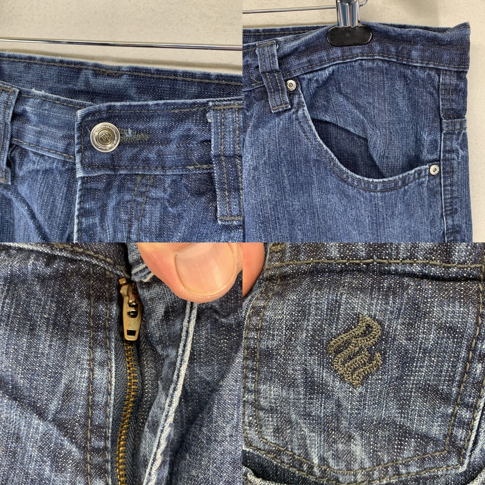 Rocawear VINTAGE Rocawear Baggy Jeans 38x33 Dark Blue Wide-Leg Hip-Hop 90s Mens Size US 38 / EU 54 - 8 Thumbnail