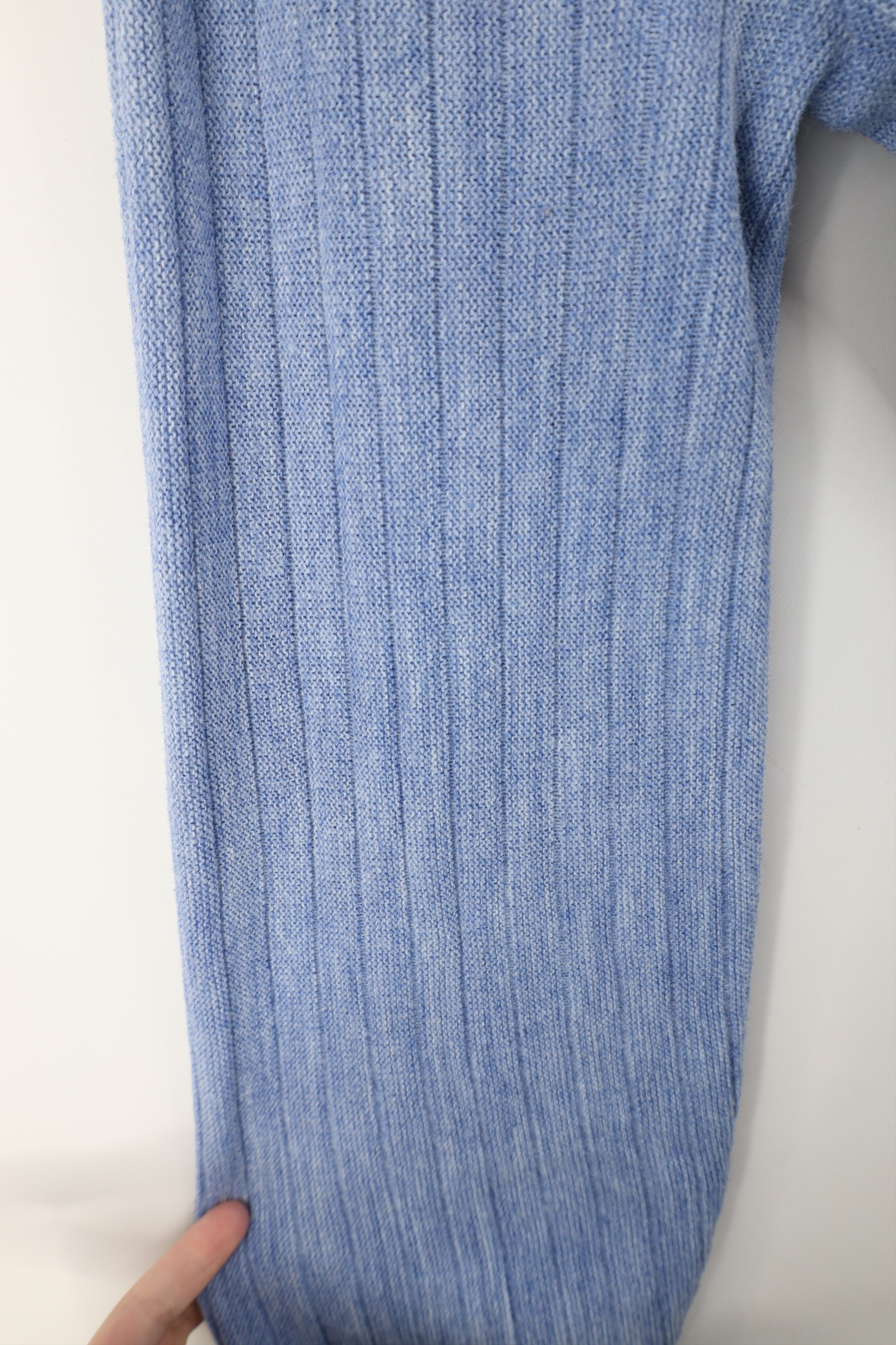 Vintage Vintage 70s Streetwear Ribbed Knit Cardigan Sweater Blue USA Size US XL / EU 56 / 4 - 6 Thumbnail