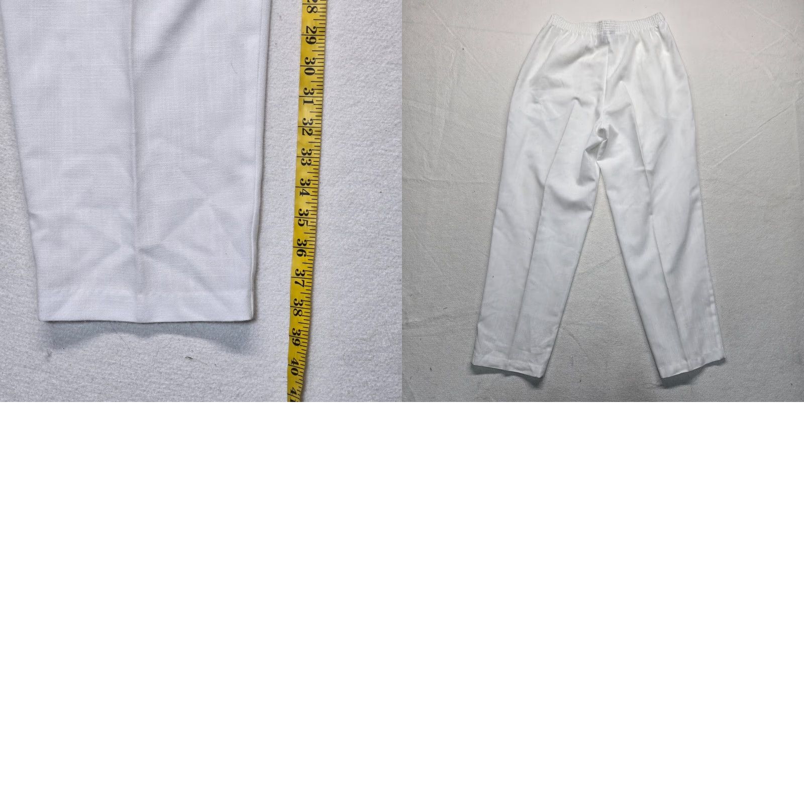 Vintage Briggs New York Pants - White Stretch Pull-On Slimming Straight Leg, Size 14, Women, 14, Mid Rise, Casual Dressy, Machine Washable Size 36" / US 14 / IT 50 - 8 Thumbnail