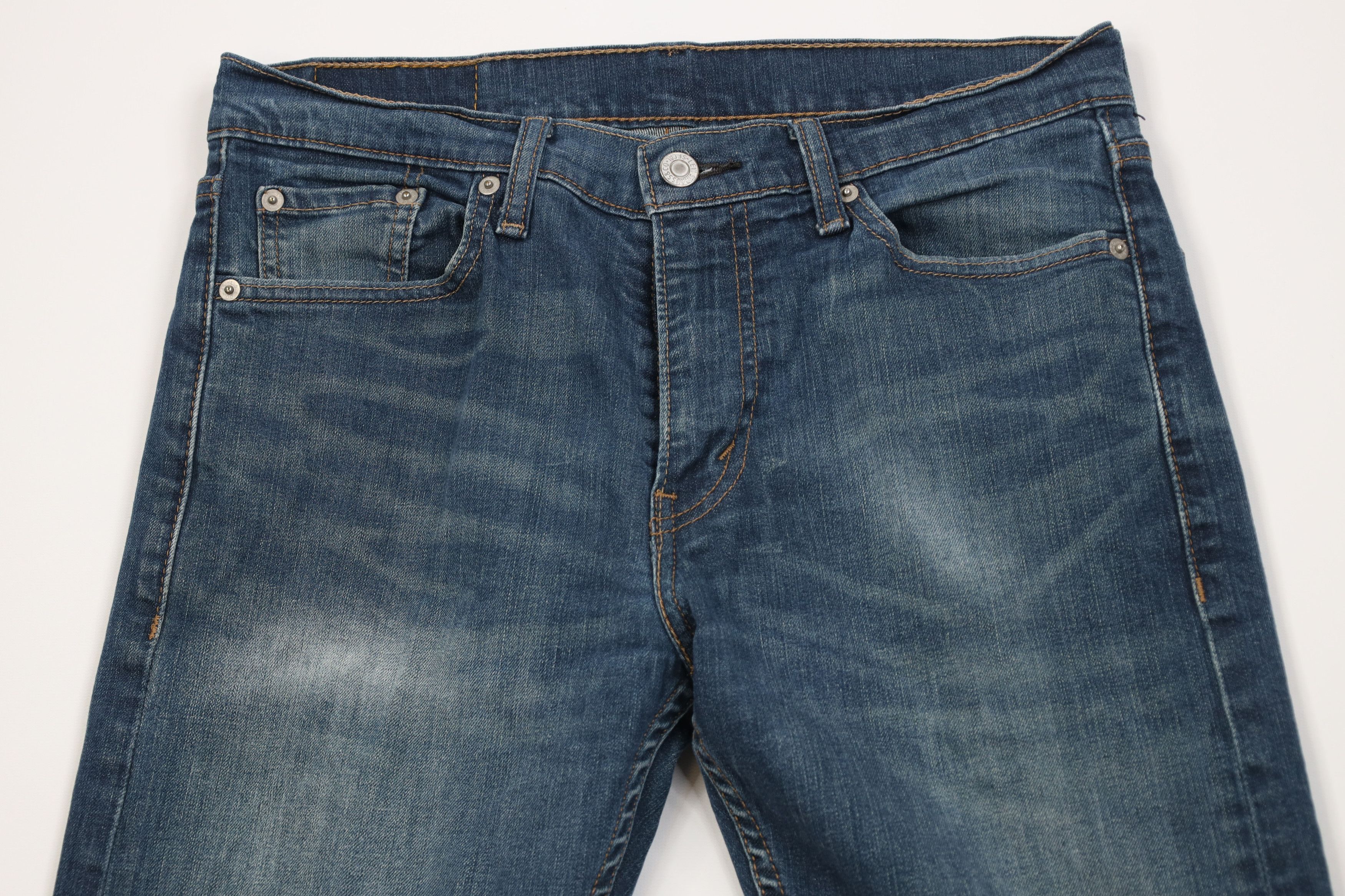 Levi's Vintage Y2K Levis 513 Straight Leg Denim Jeans Blue Stretch Size US 30 / EU 46 - 2 Thumbnail