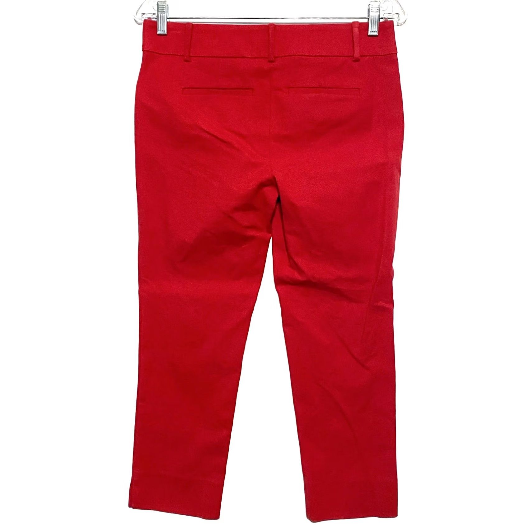 Ann Taylor VINTAGE Loft Marisa Red Riviera Pants Chinos Womens 2P Preppy Classic Minimalist Capsule Size 26" / US 2 / IT 38 - 3 Thumbnail