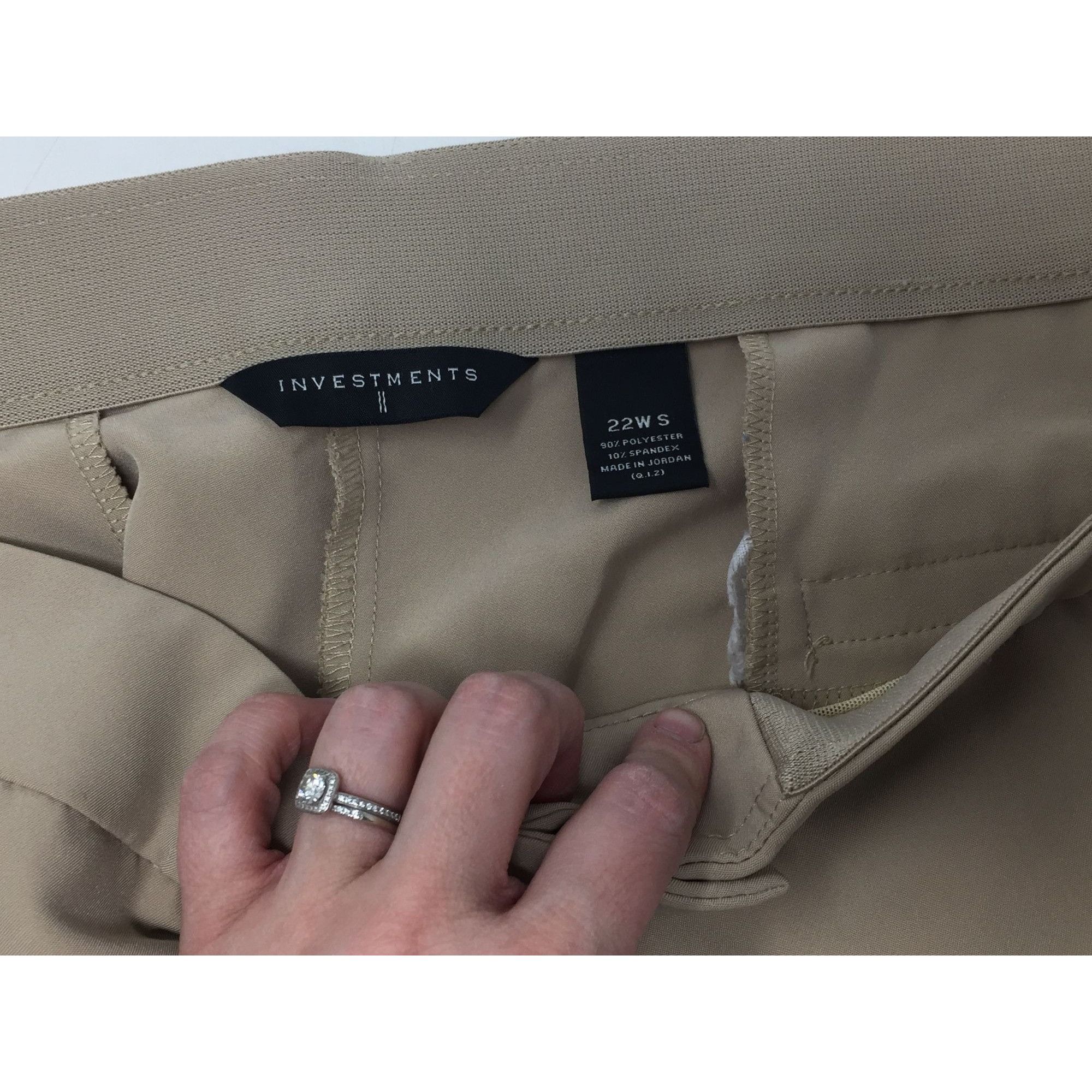 Other Women's ''Investments'' Tan Colored Dress Pants Size 22W S Size 22" - 4 Thumbnail