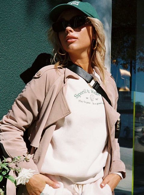 PRINCESS POLLY princess polly mvp oversized crewnec cream sportif off white Size M / US 6-8 / IT 42-44 - 15 Thumbnail