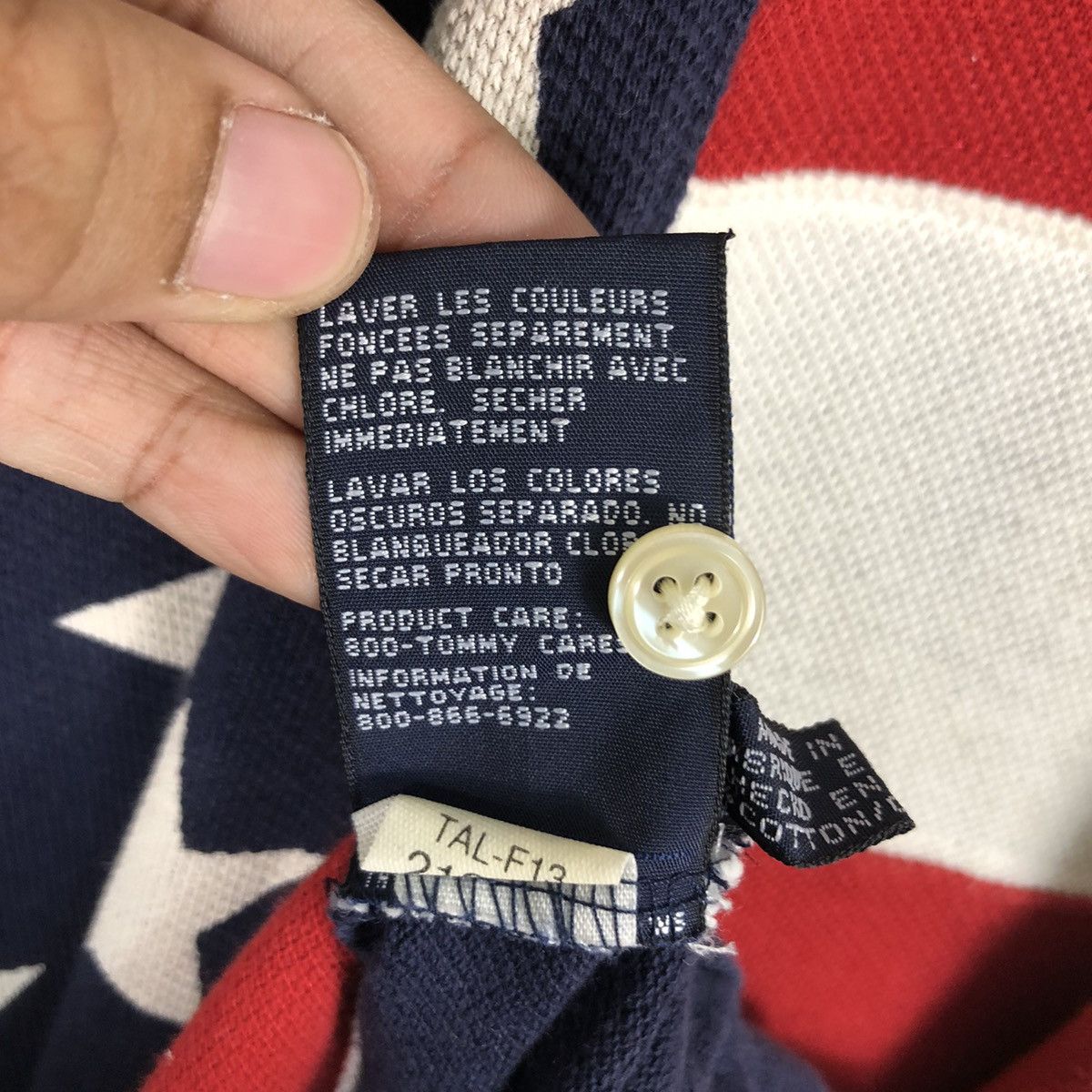 Japanese Brand × Tommy Hilfiger Tommy Hilfiger Polo Shirt Rare Design American Flag Size US L / EU 52-54 / 3 - 14 Thumbnail