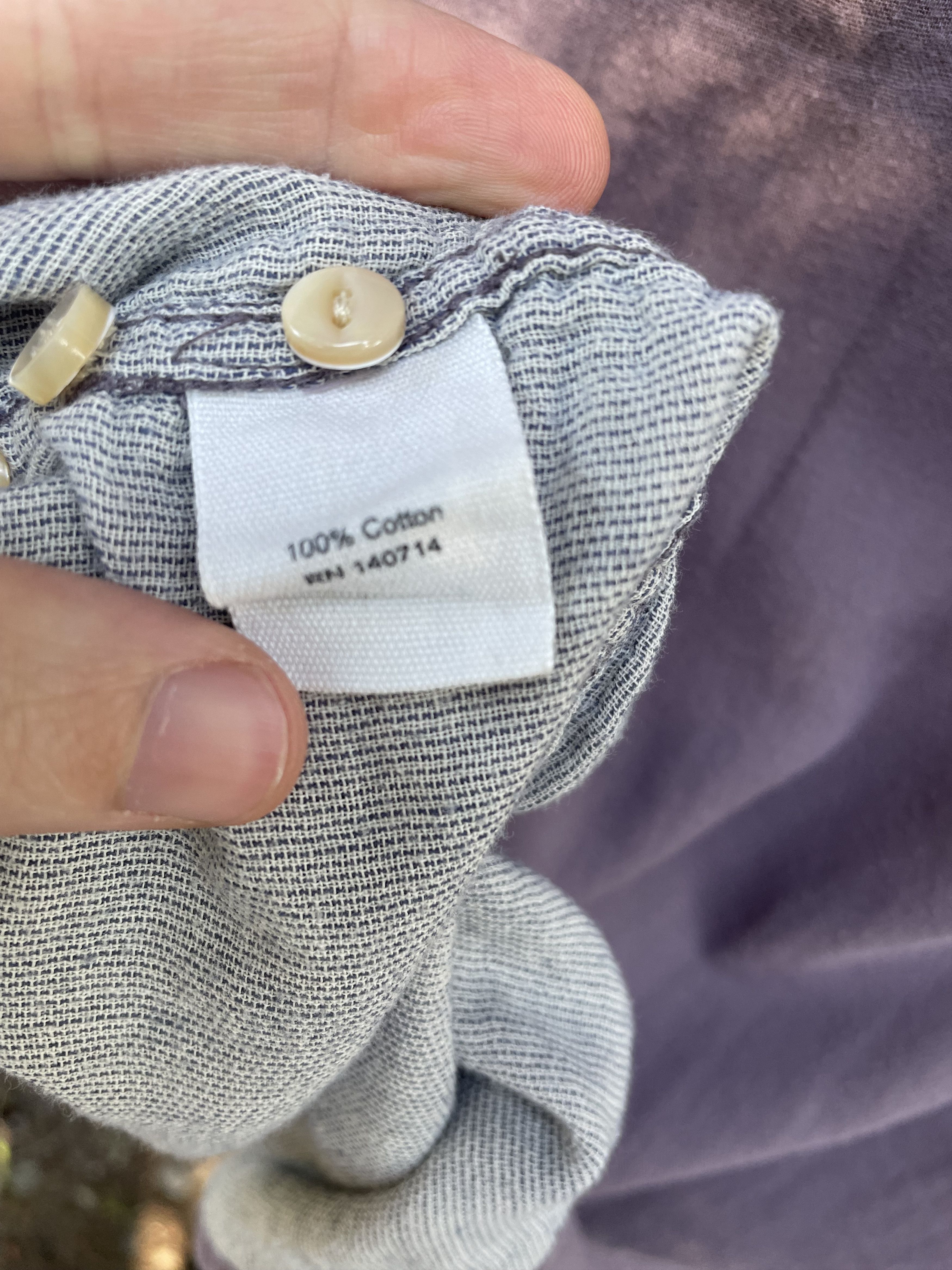 Alex Mill Double gauze lavender shirt Size US M / EU 48-50 / 2 - 7 Thumbnail