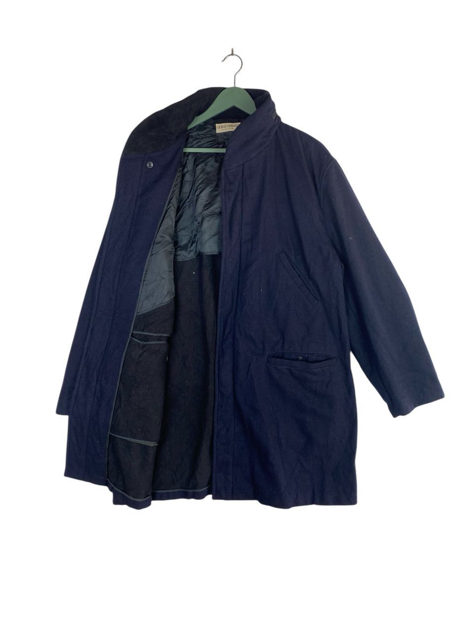 Giorgio Armani × Vintage Vtg 90s rare Giorgio Armani Le Collezioni long coat jacket Size US L / EU 52-54 / 3 - 2 Thumbnail