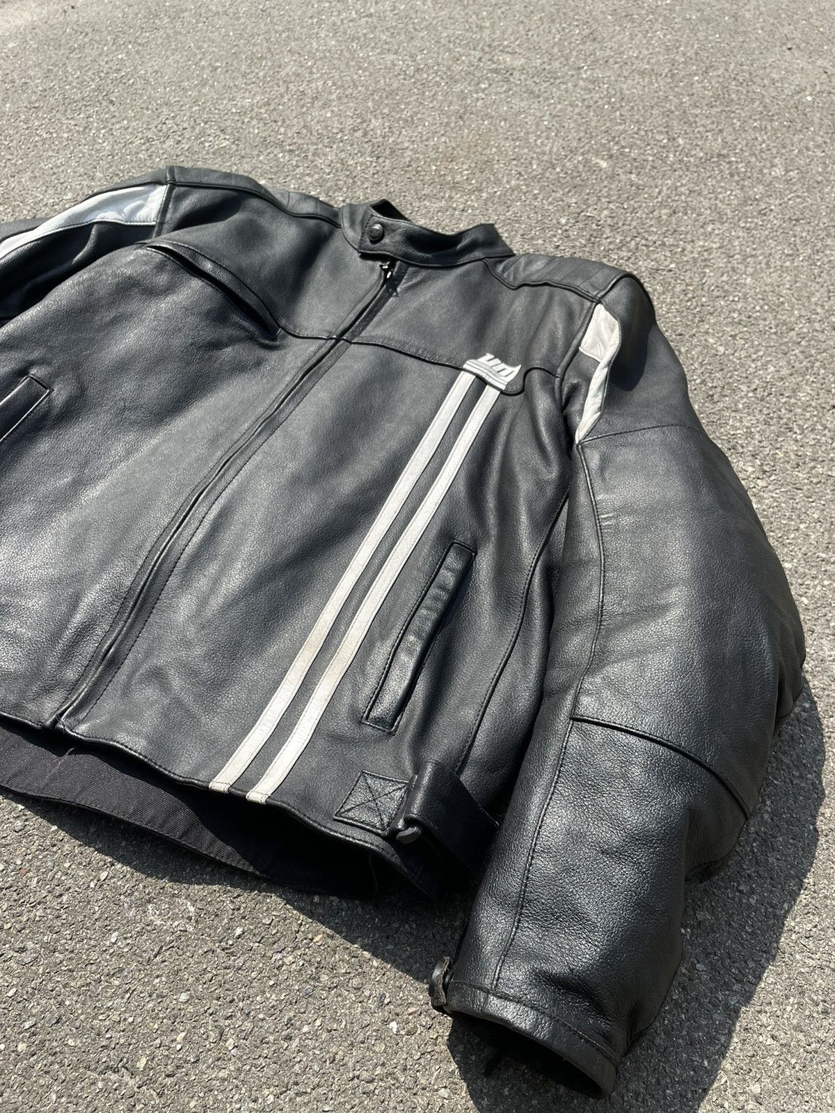 Genuine Leather × Vintage Vintage Genuine Leather Motorcycle Sport Racing Biker Jacket Size US XXL / EU 58 / 5 - 3 Thumbnail