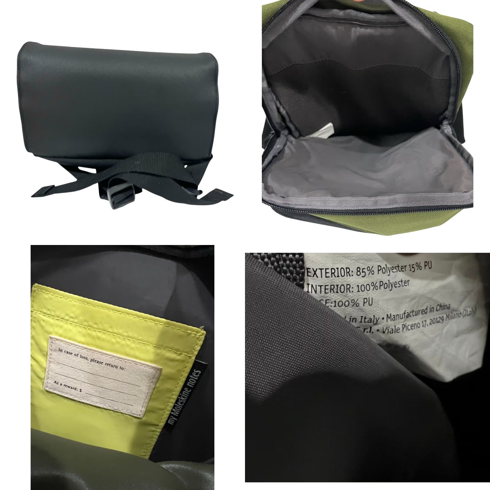 Nomad Moleskine Nomad Medium City Travel Backpack Bag Conifer Green Fits 13" Devices Backpack Unisex Adults Men Women Size ONE SIZE - 8 Thumbnail