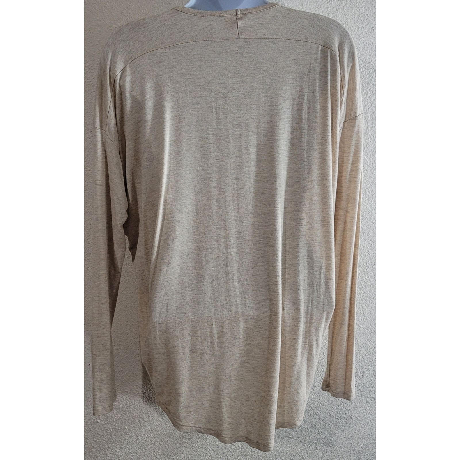 Other Alya Beige Heathered Crisscross V-neck Bodice Top XS Hi Low Size XS / US 0-2 / IT 36-38 - 2 Thumbnail