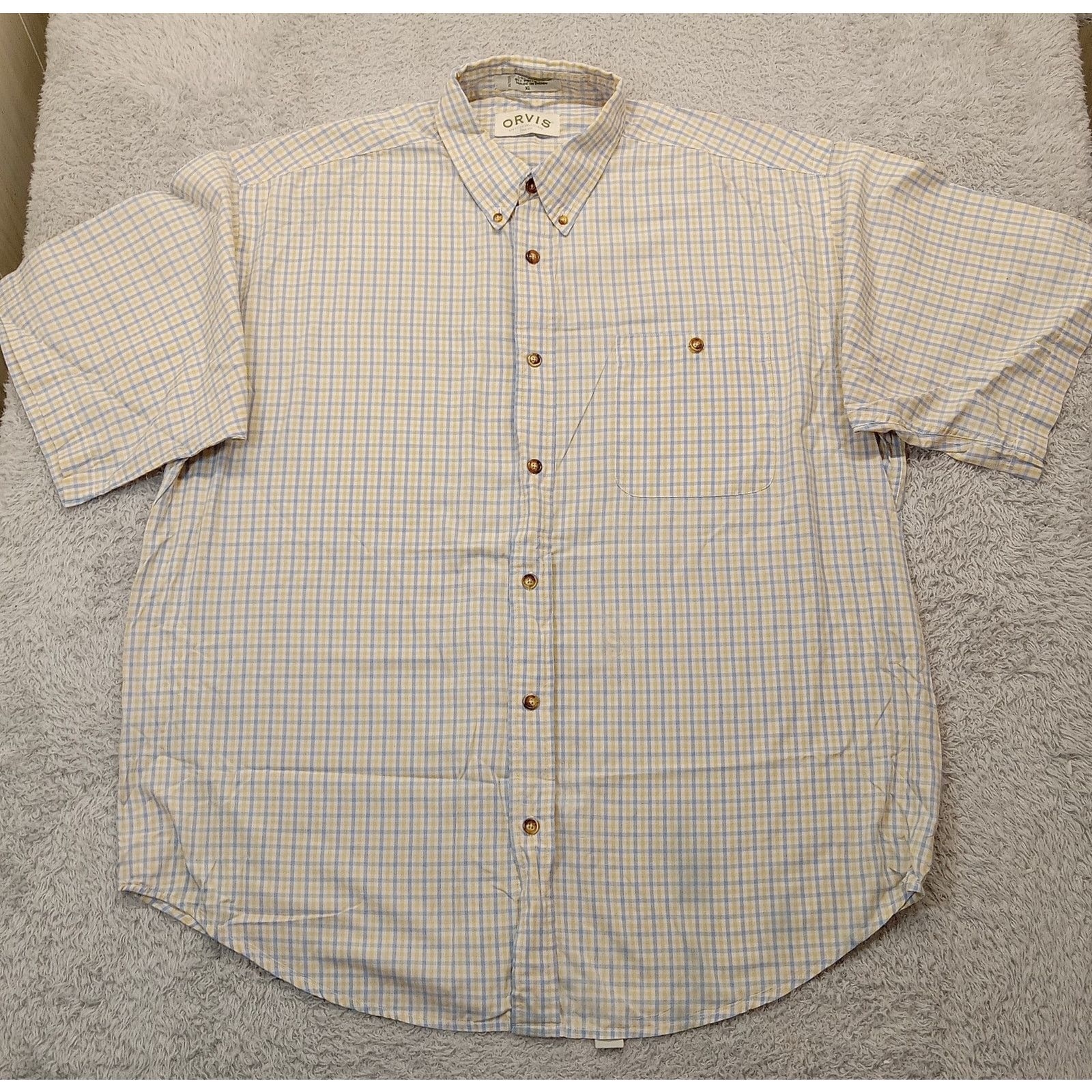 Orvis Orvis Shirt XL Men's Short Sleeve Button Front Plaid Size US XL / EU 56 / 4 - 2 Thumbnail