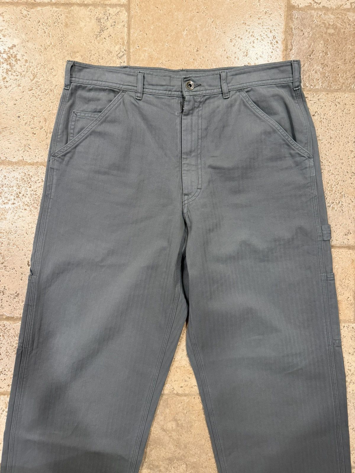 Maison Margiela Maison Margiela 5 Pockets Harringbone Striped Gray Trousers Size US 32 / EU 48 - 3 Thumbnail